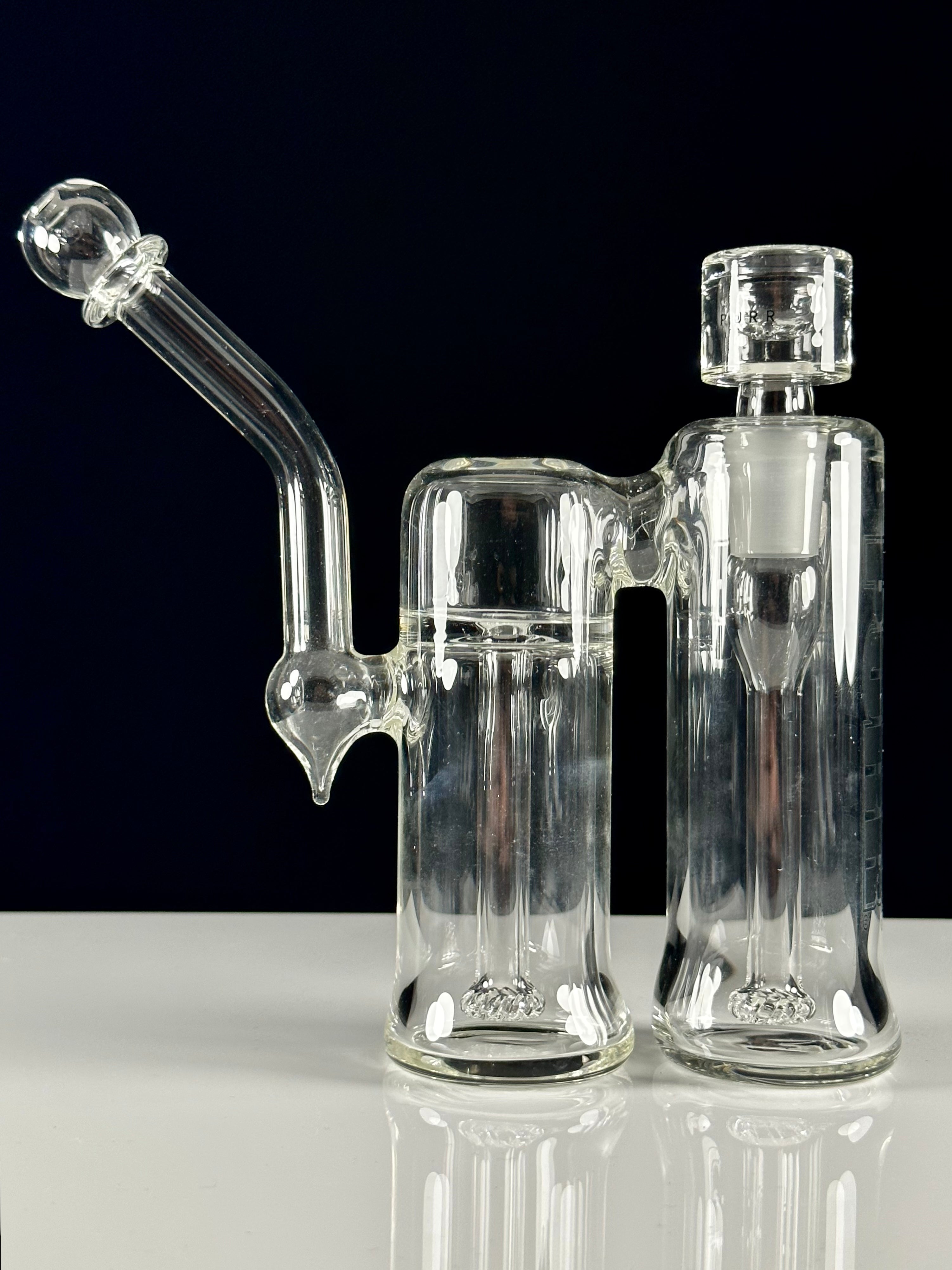 Purr Glass 14mm Double Chamber Bubbler