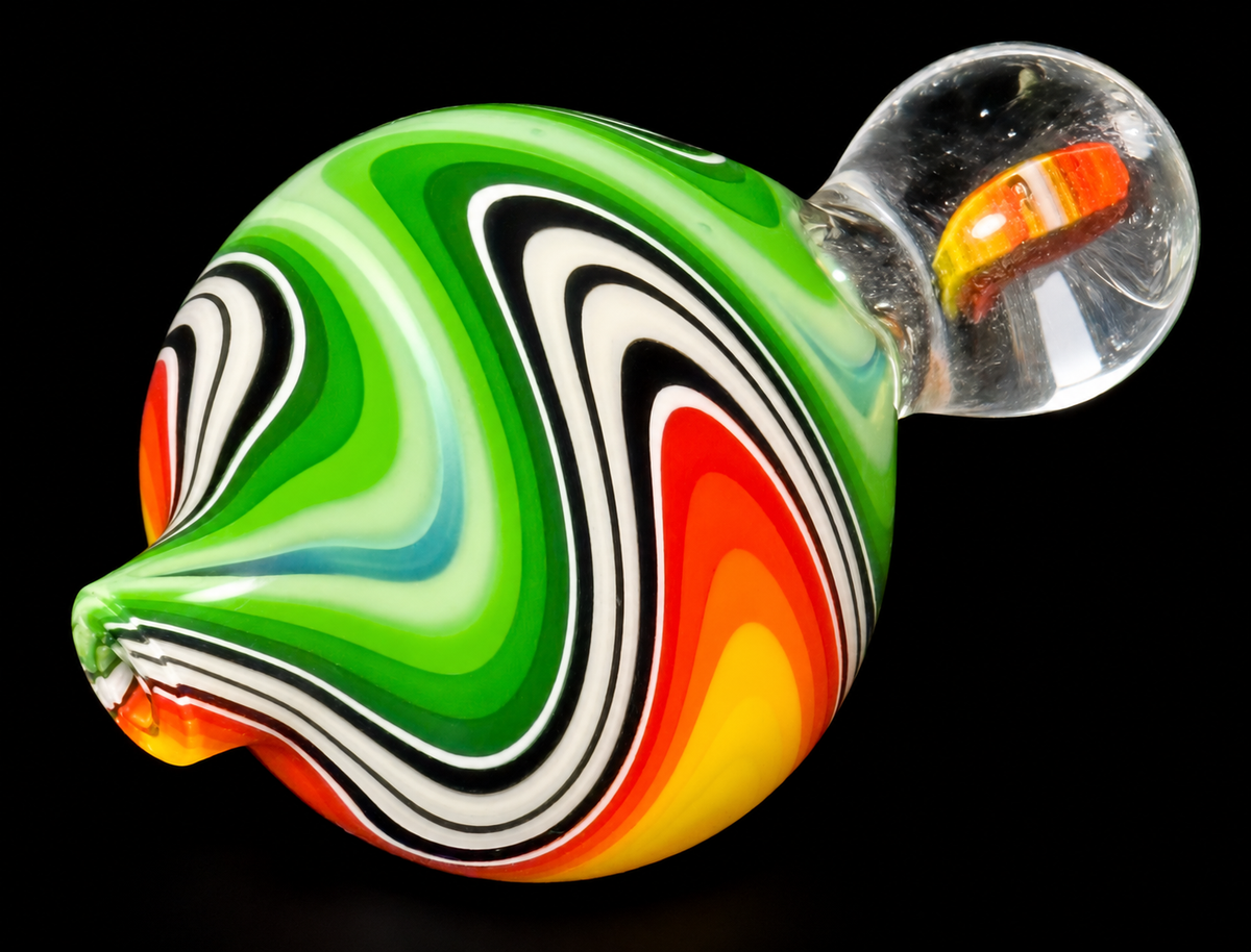 Future Glass Art (Ben Birney) Rasta Wig Wag Carb Cap with character Millie