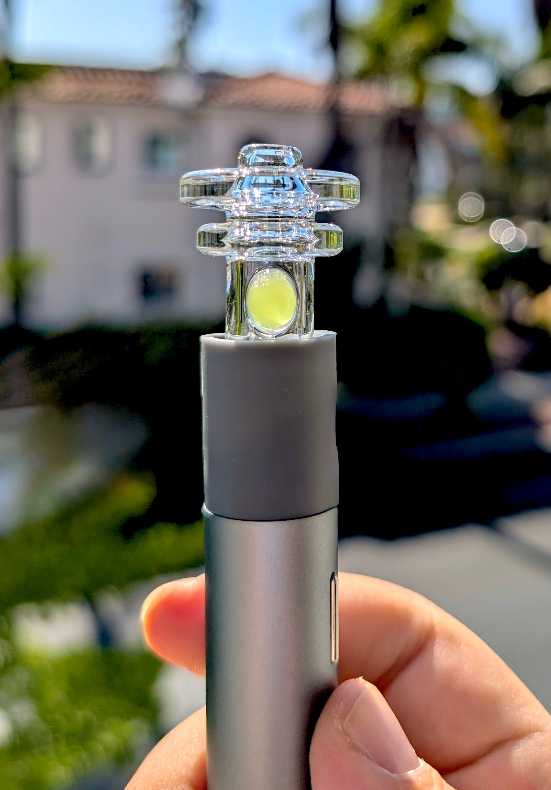 AJ Surf City Tubes Clear & Lime Accent Pivot Mouthpiece