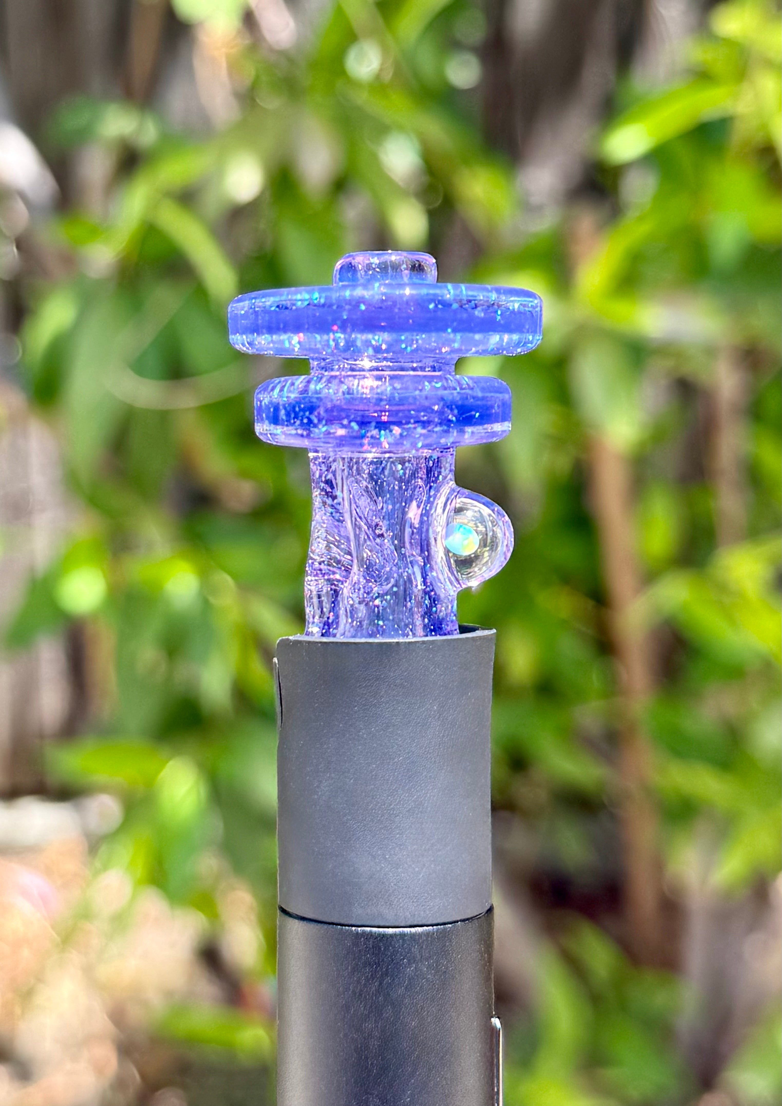AJ Surf City Tubes Gold Purple Cropal with Opal Pivot Mouthpiece