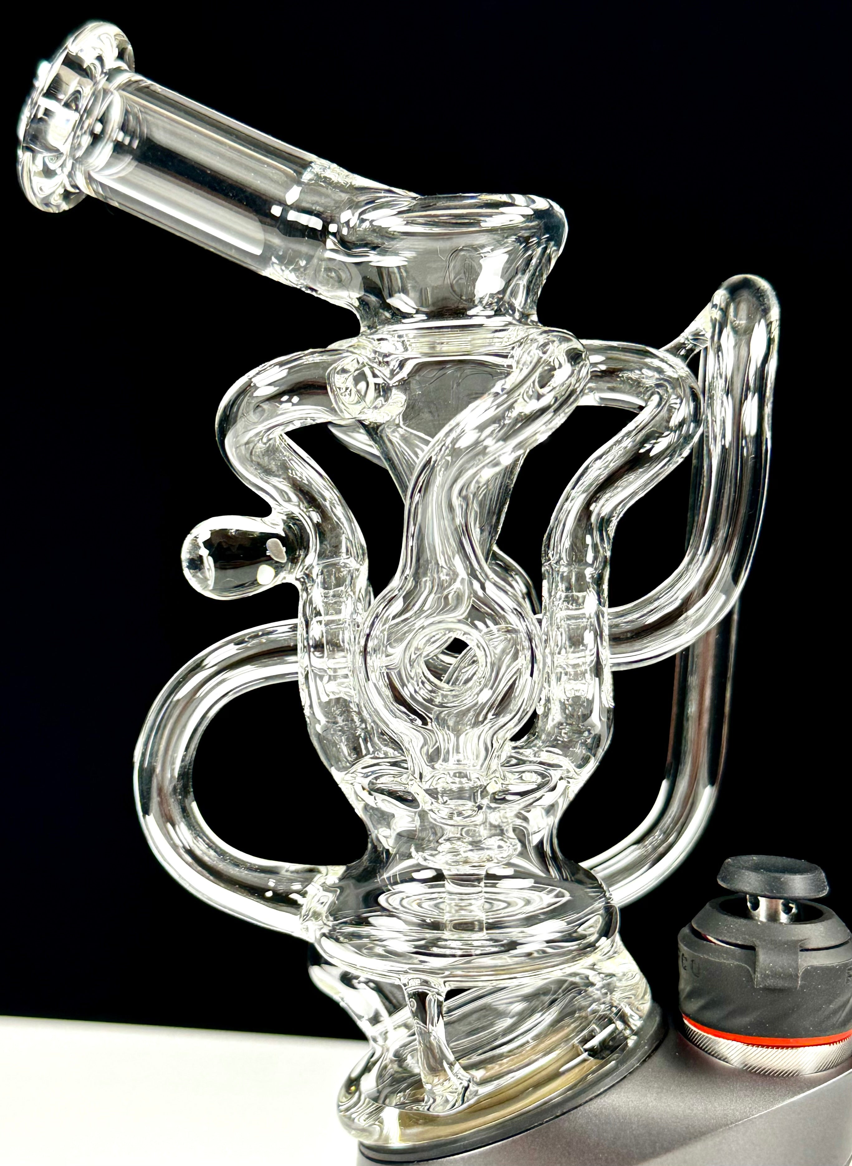 OTW Glass: Quad Donut Recycler Puffco Peak Top