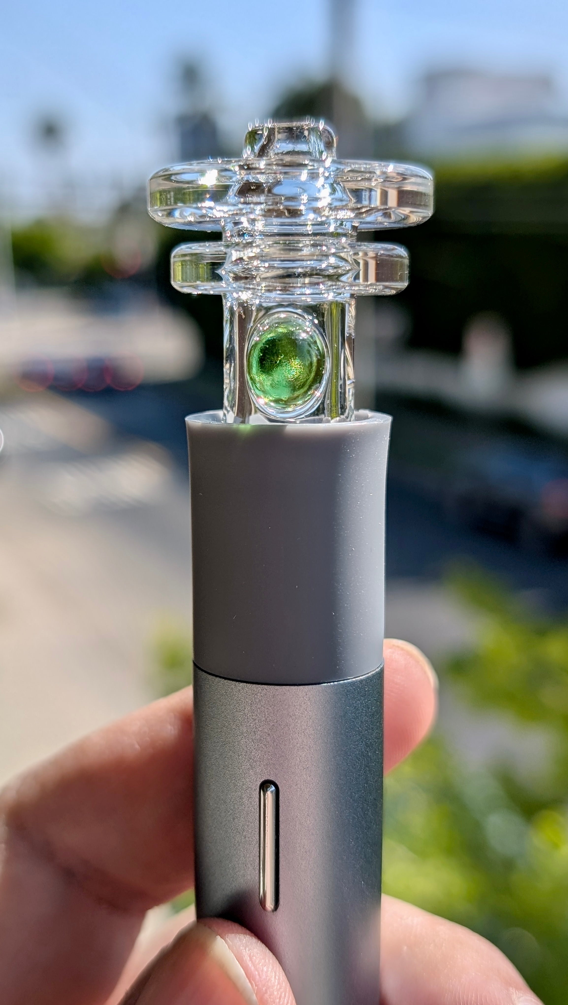 AJ Surf City Tubes Clear & Green Accent Pivot Mouthpiece