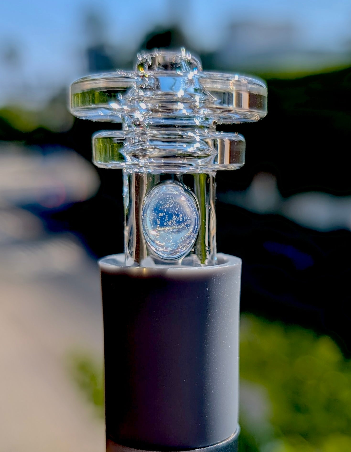 AJ Surf City Tubes Clear & Light Blue Accent Pivot Mouthpiece