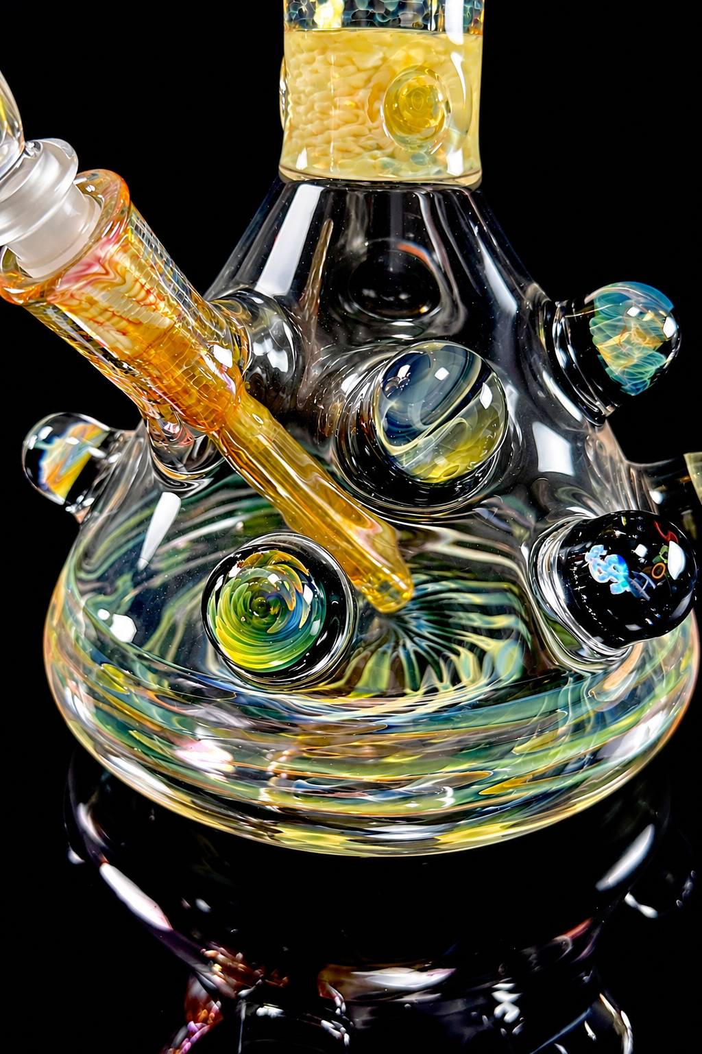 Hops x B$ Collaboration Beaker — Fumed with Worked Marbles