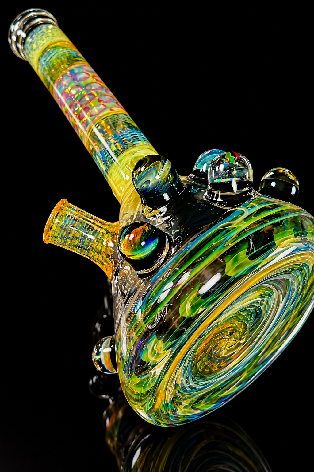 Hops x B$ Collaboration Beaker — Fumed with Worked Marbles