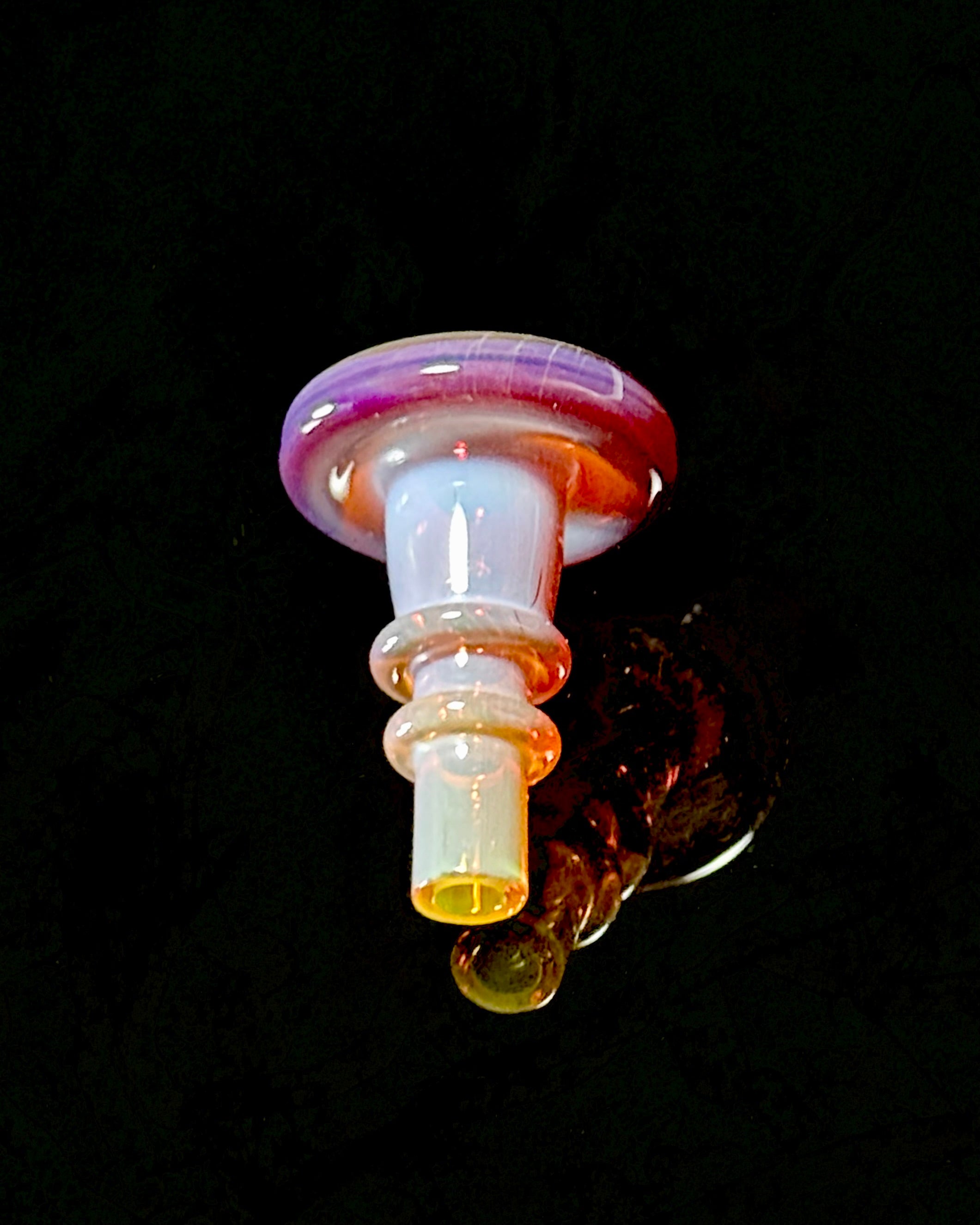 AJ Surf City Tubes Amber Purple Puffco Peak 3DXL Joystick Cap