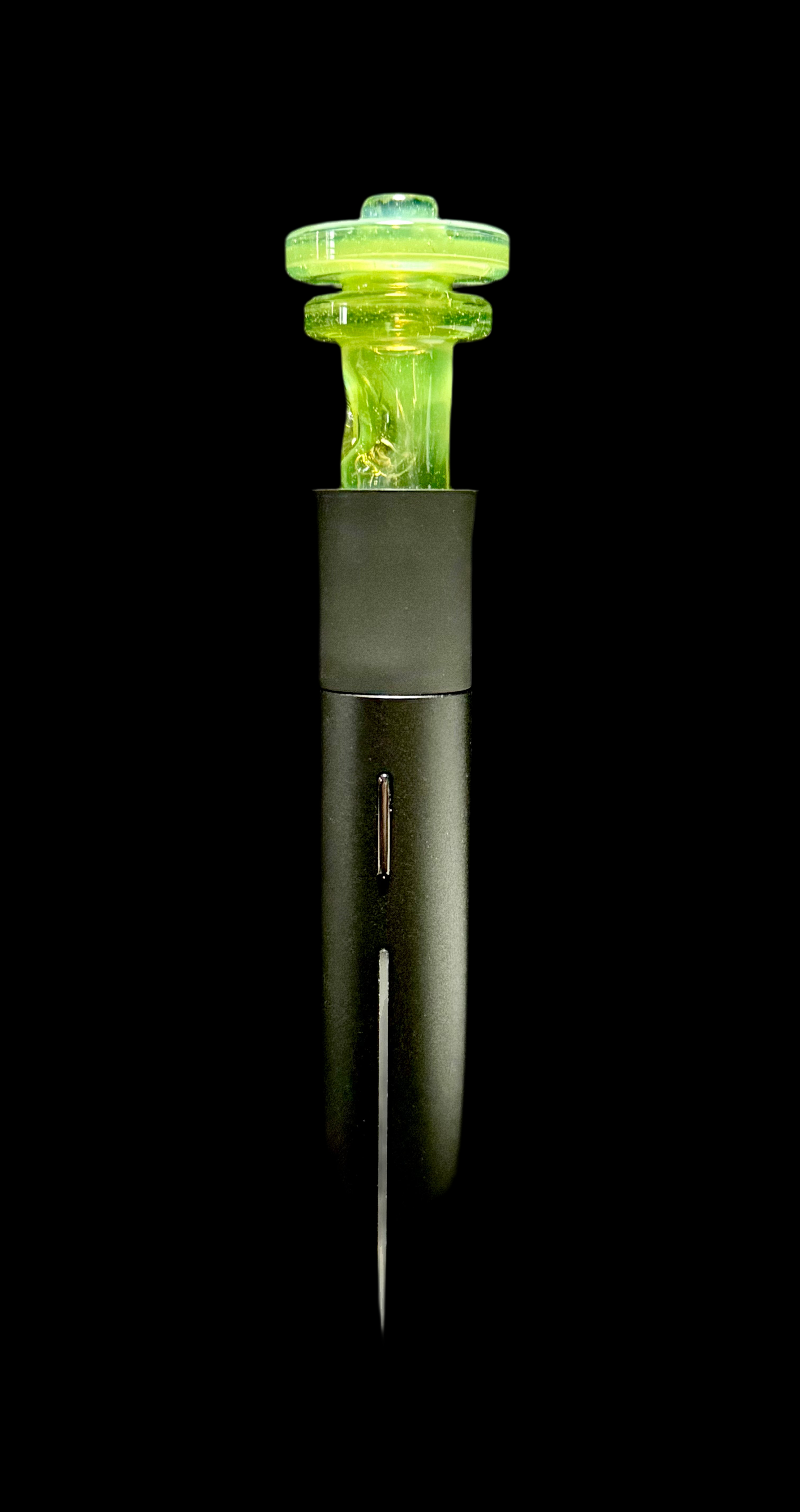 AJ Surf City Tubes Greasy Glass Green Opal Puffco Pivot Mouthpiece