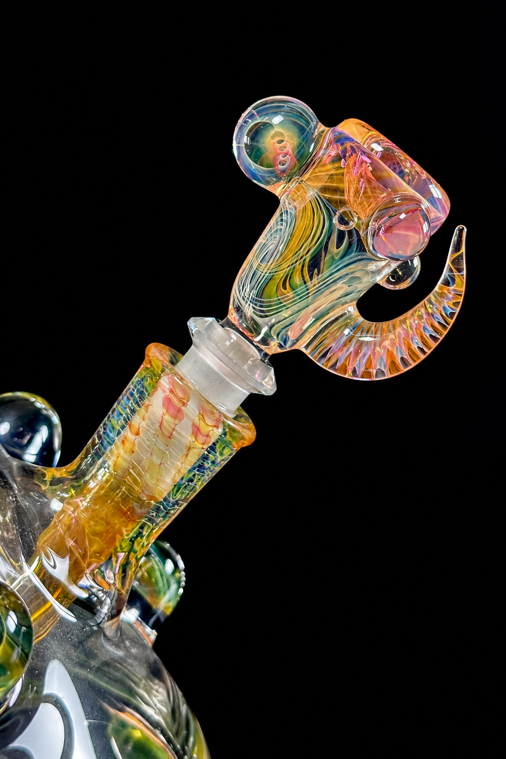 Hops x B$ Collaboration Beaker — Fumed with Worked Marbles