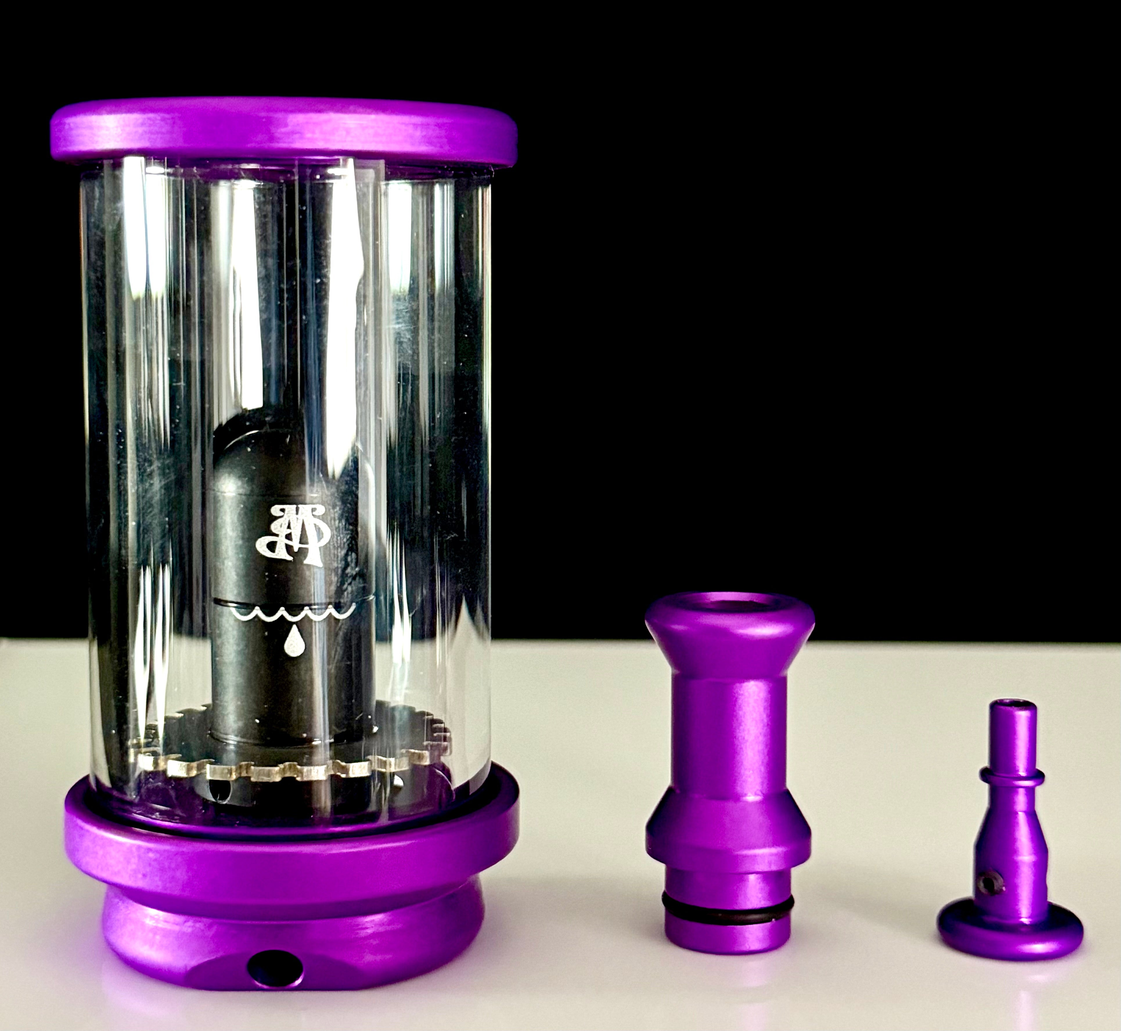 Madhatter Glassworks Purple Chuggler Puffco Peak Top Combo