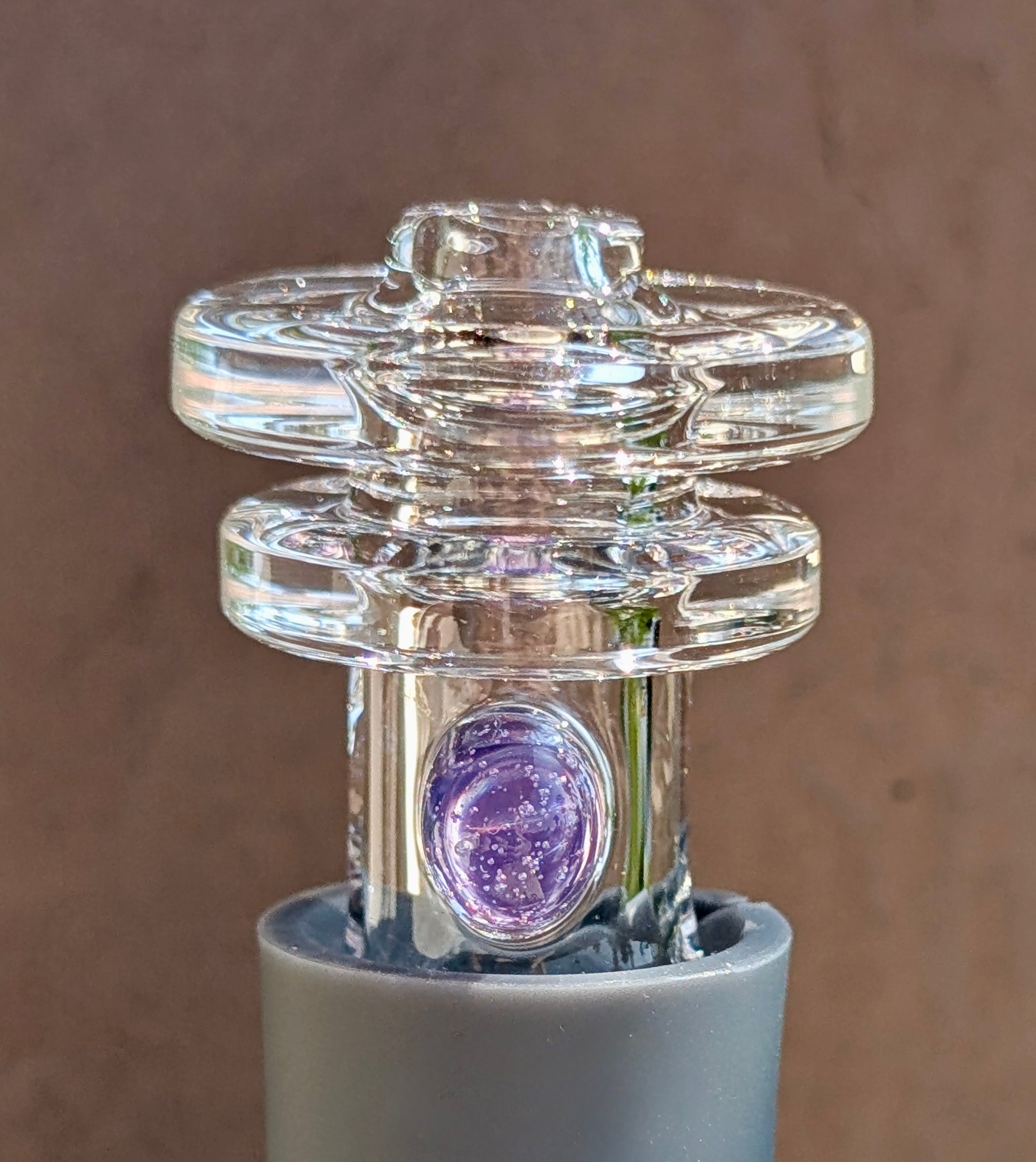 AJ Surf City Tubes Clear & Purple Accent Pivot Mouthpiece