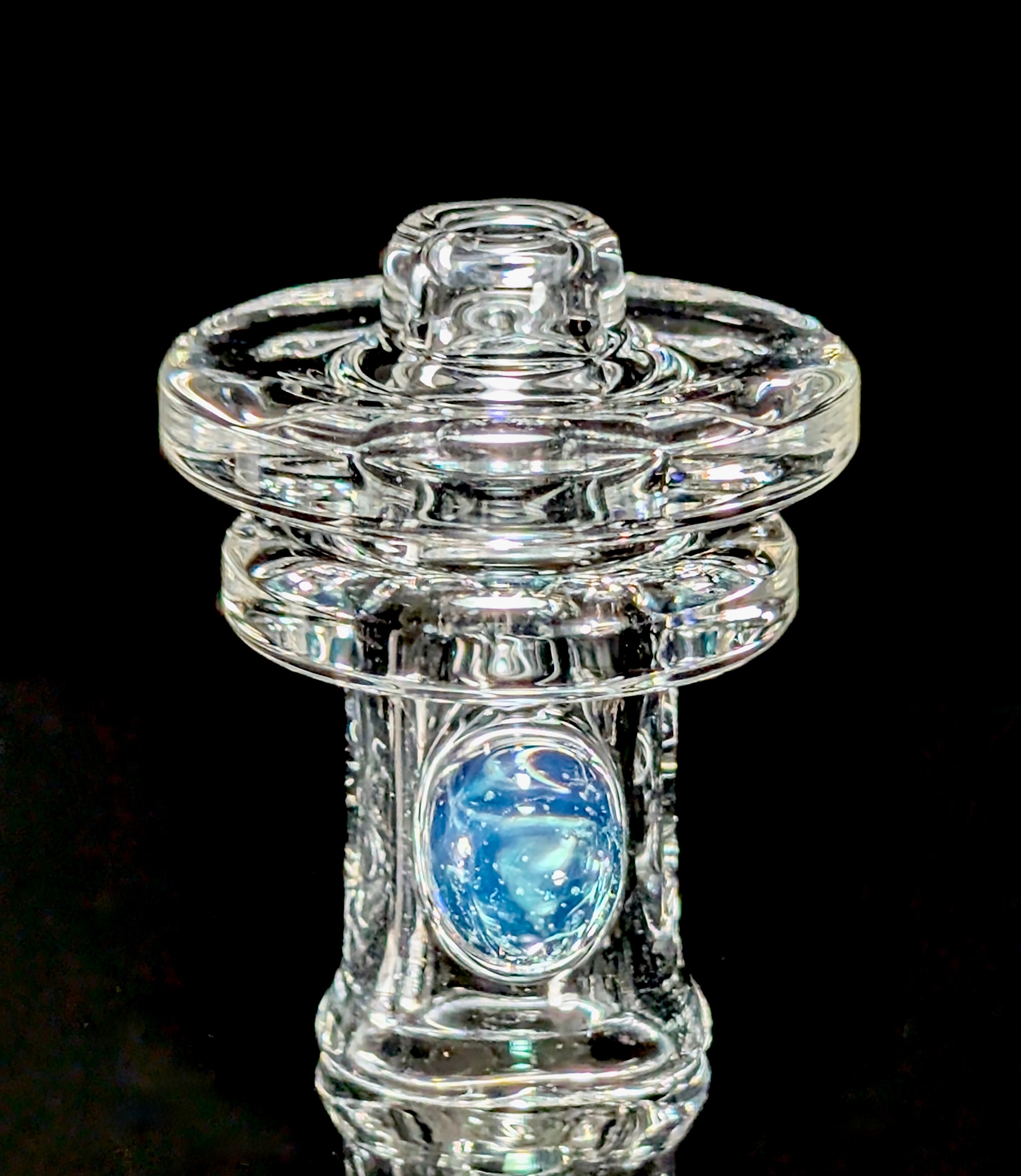 AJ Surf City Tubes Clear & Blue Accent Pivot Mouthpiece