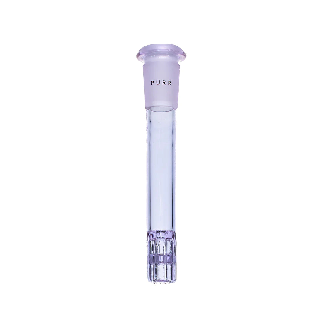 Purr Glass 14MM TO 18MM MATRIX LAVENDER GLASS DOWNSTEM 5.5”