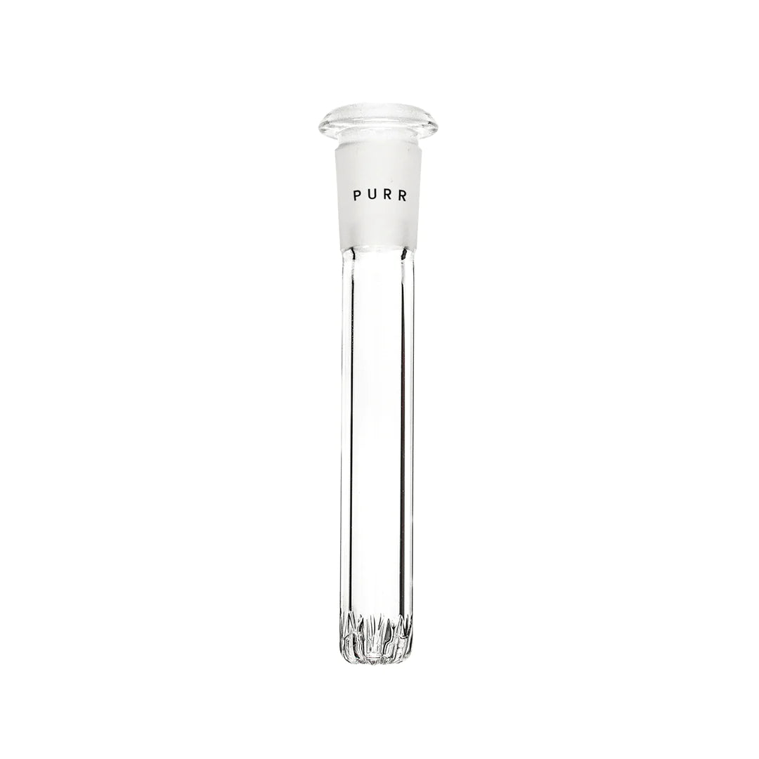 Purr Glass 14MM TO 18MM 12-SLIT GLASS DOWNSTEM 4 1/4”