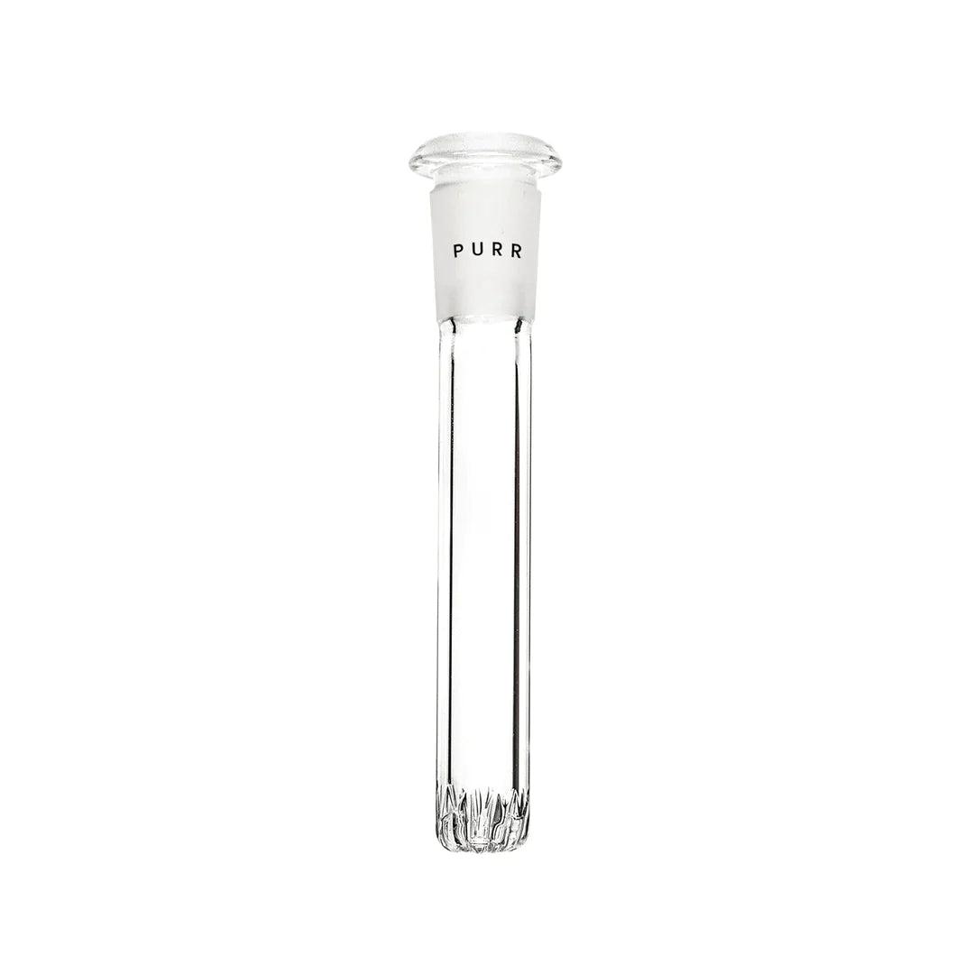 Purr Glass 14MM TO 18MM 12-SLIT GLASS DOWNSTEM 5.5”