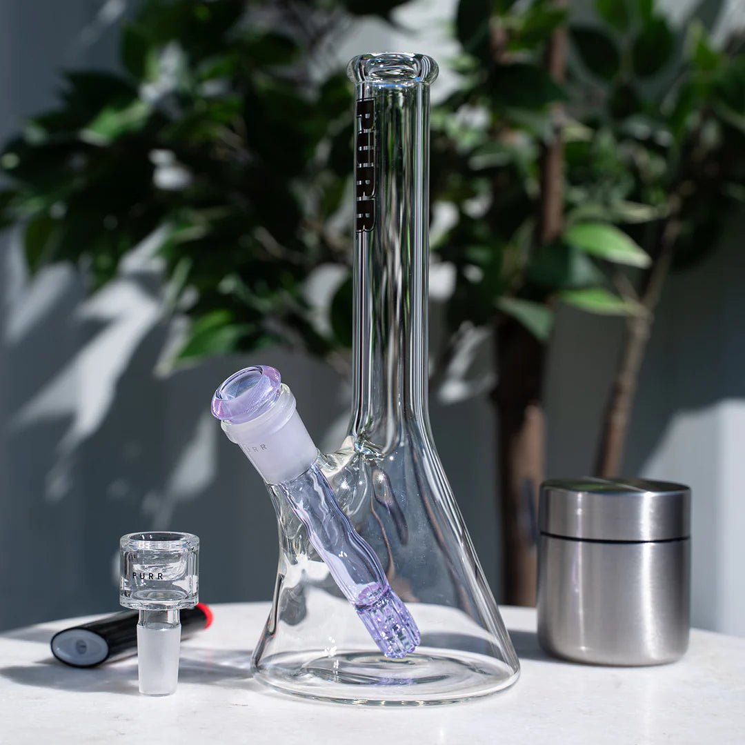 Purr Glass 14MM TO 18MM MATRIX LAVENDER GLASS DOWNSTEM 5.5”