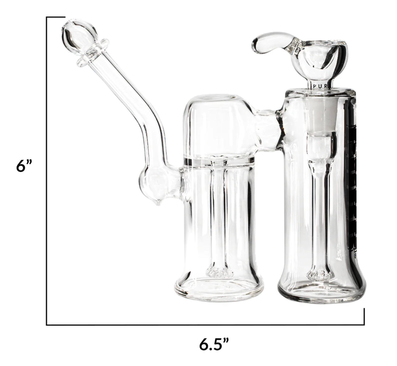 Purr Glass 14mm Double Chamber Bubbler