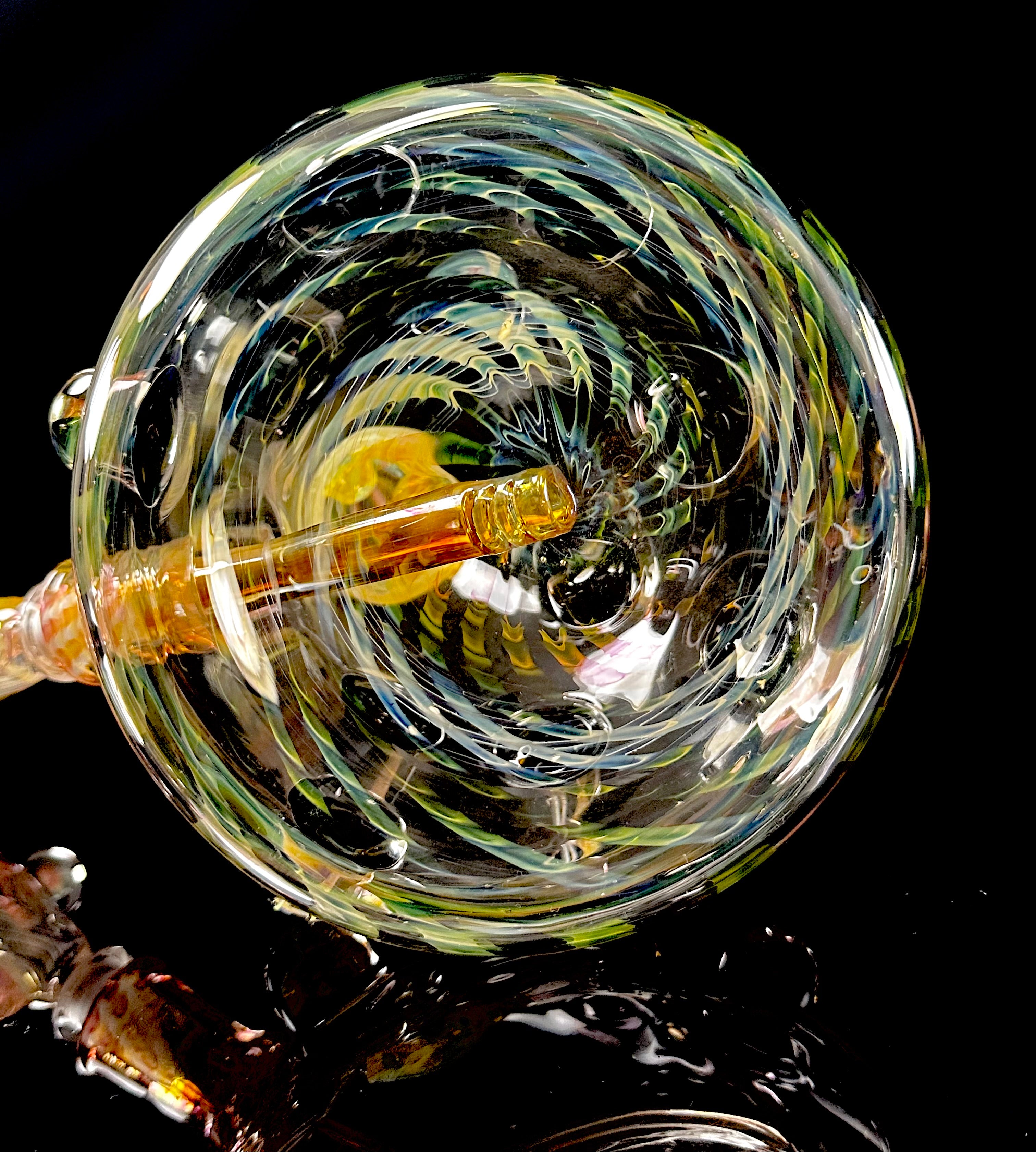 Hops x B$ Collab Beaker Fully Fumed with Many Worked Marbles