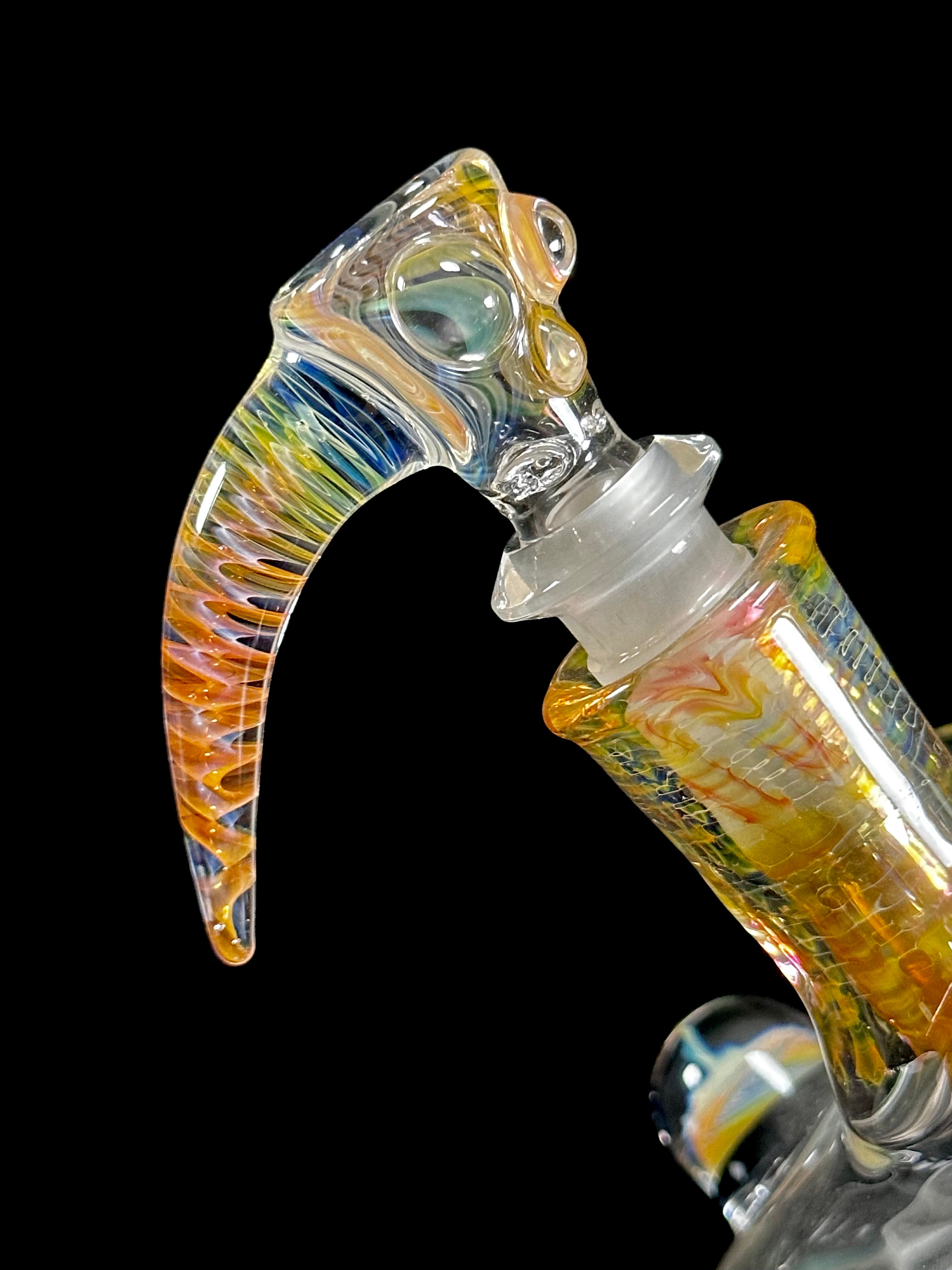 Hops x B$ Collab Beaker Fully Fumed with Many Worked Marbles