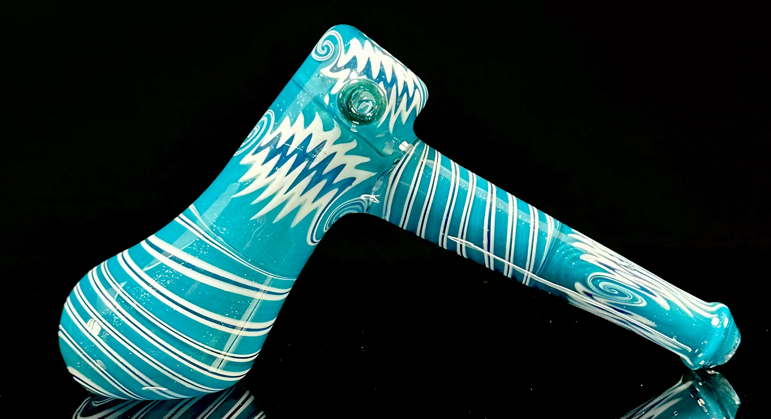 Jeff Green Blue Wig Wag Hammer Bubbler