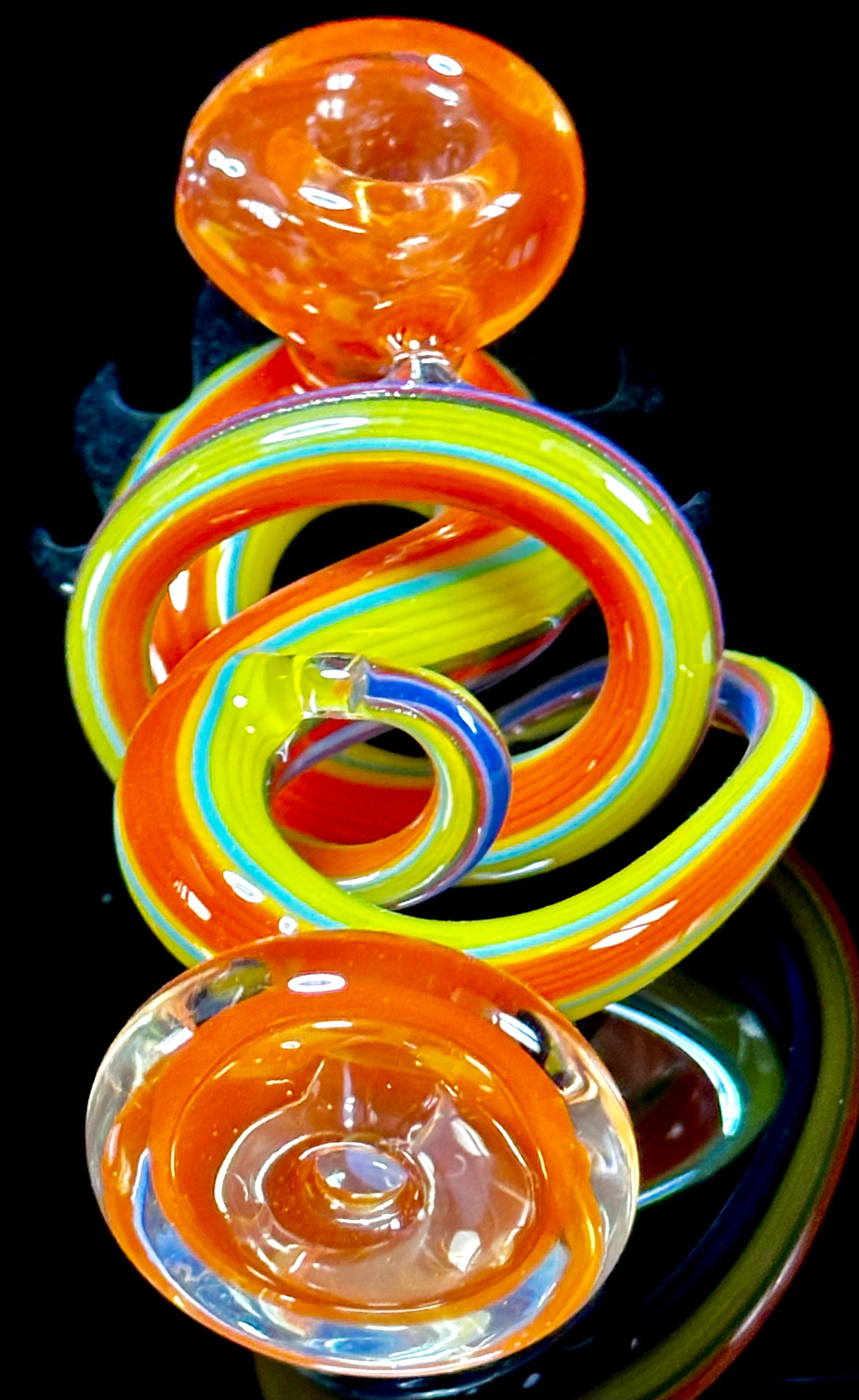 Cambria Glass Orange UV Swirl Spoon