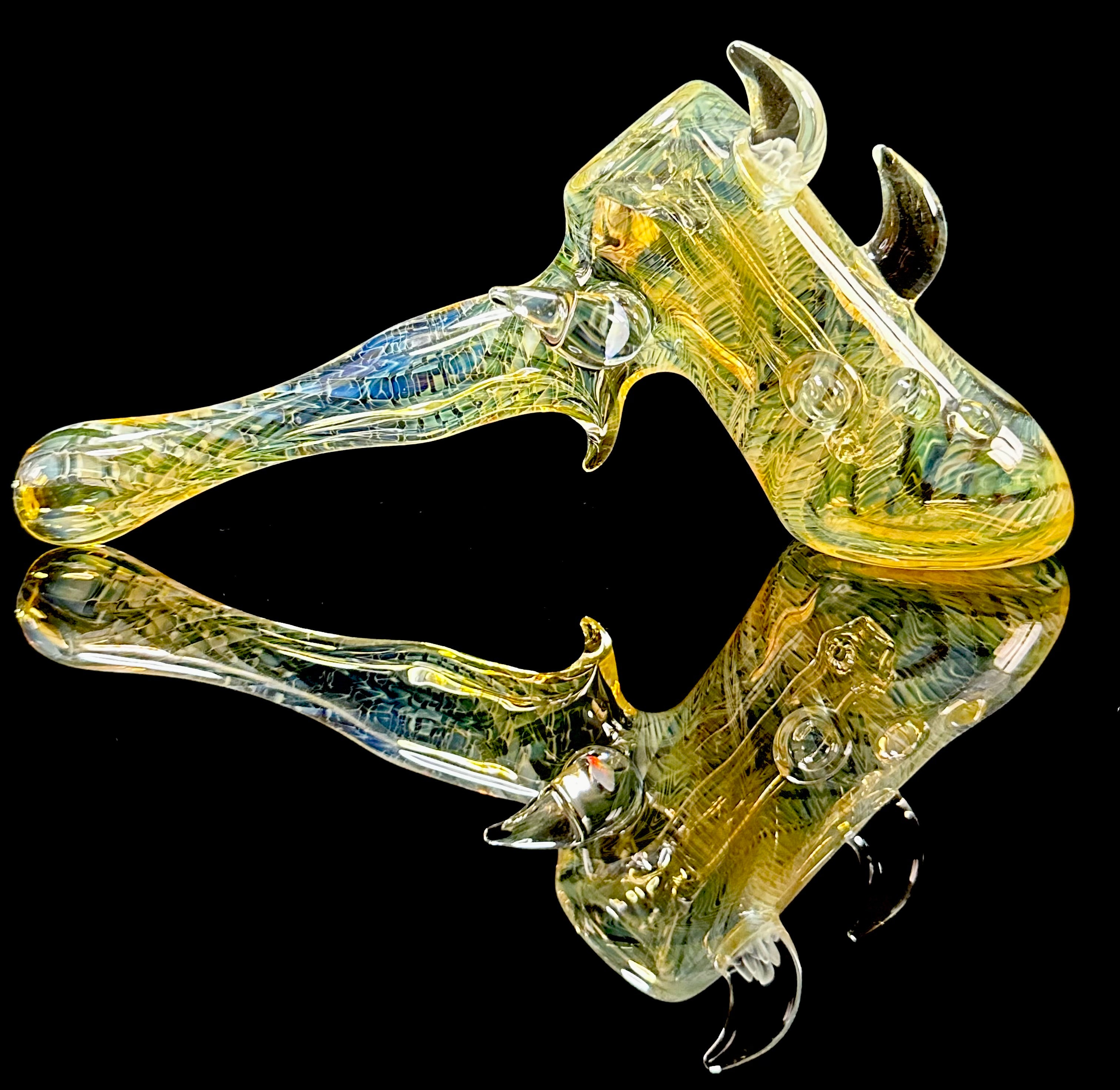 StressLess Glass Fully Fumed Large Hammer Bubbler