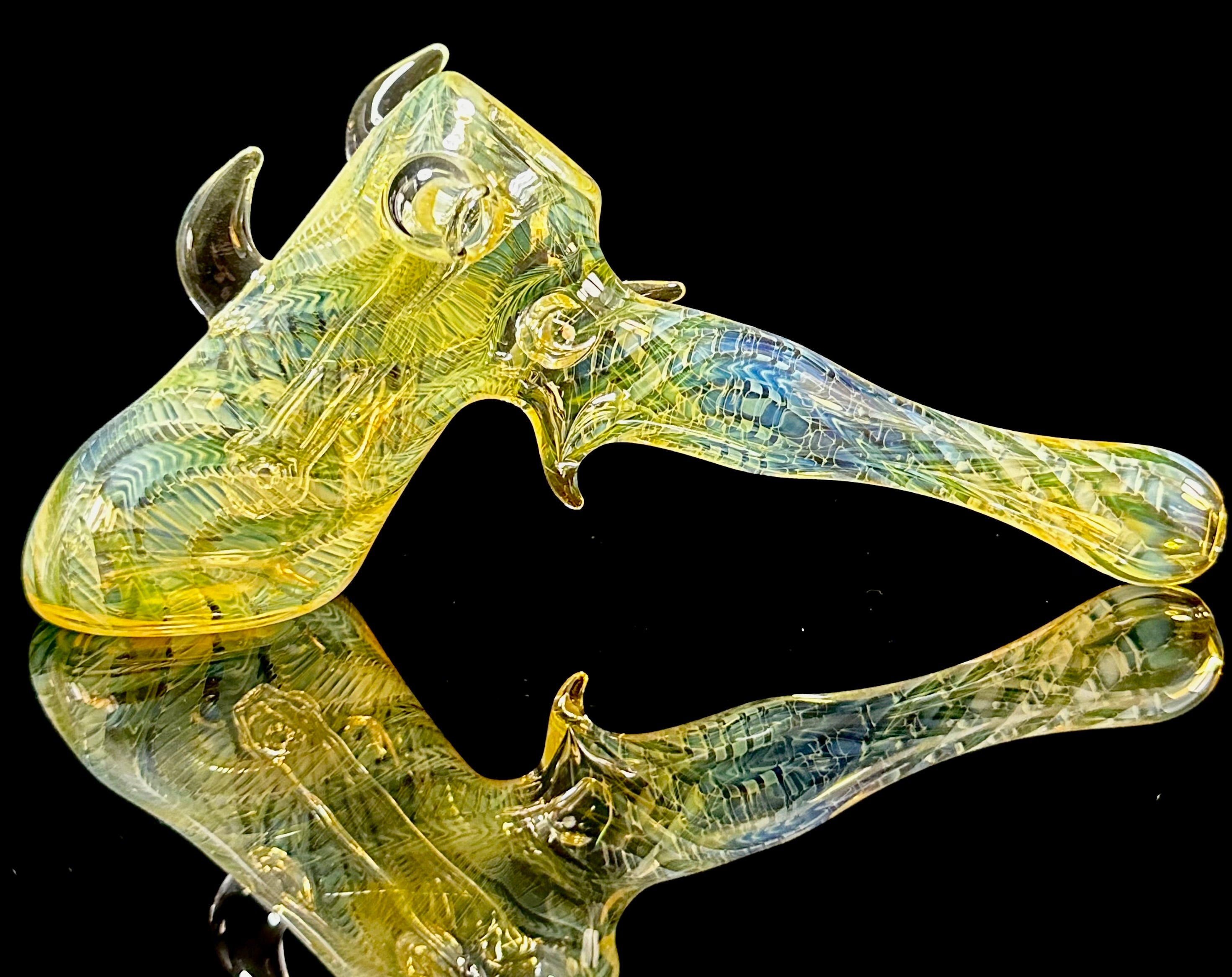 StressLess Glass Fully Fumed Large Hammer Bubbler