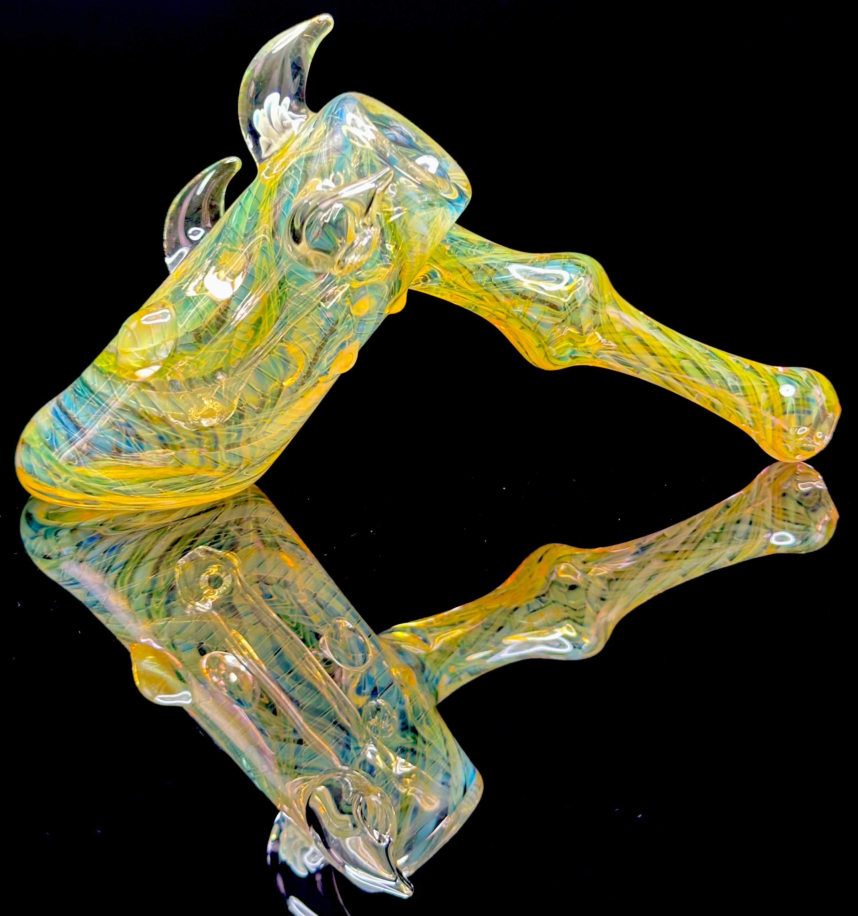 StressLess Glass Fully Fumed Side-Car Bubbler