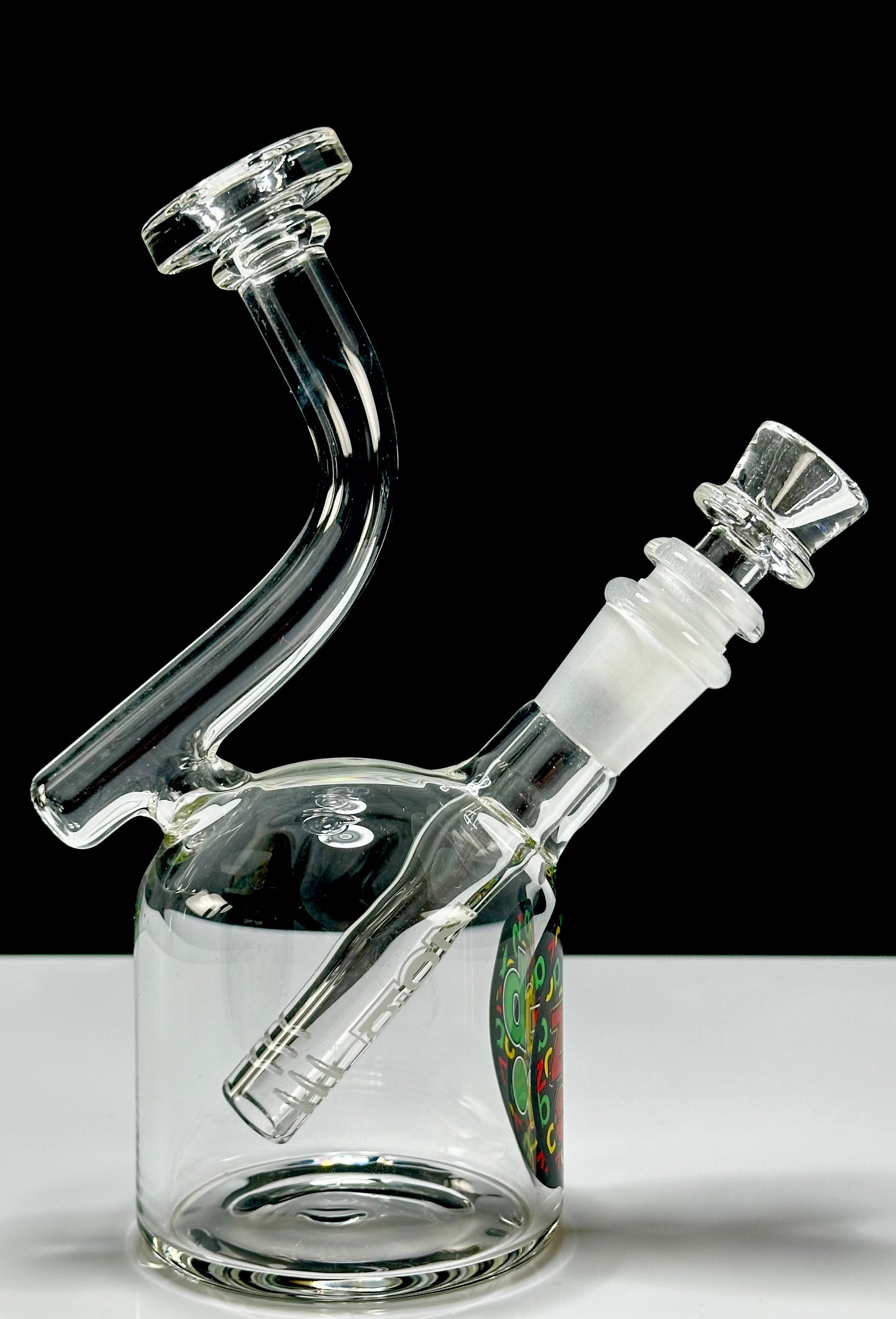 Zob 8 inch 75mm Chamber Bubbler with Diffused Downstem Rasta Label