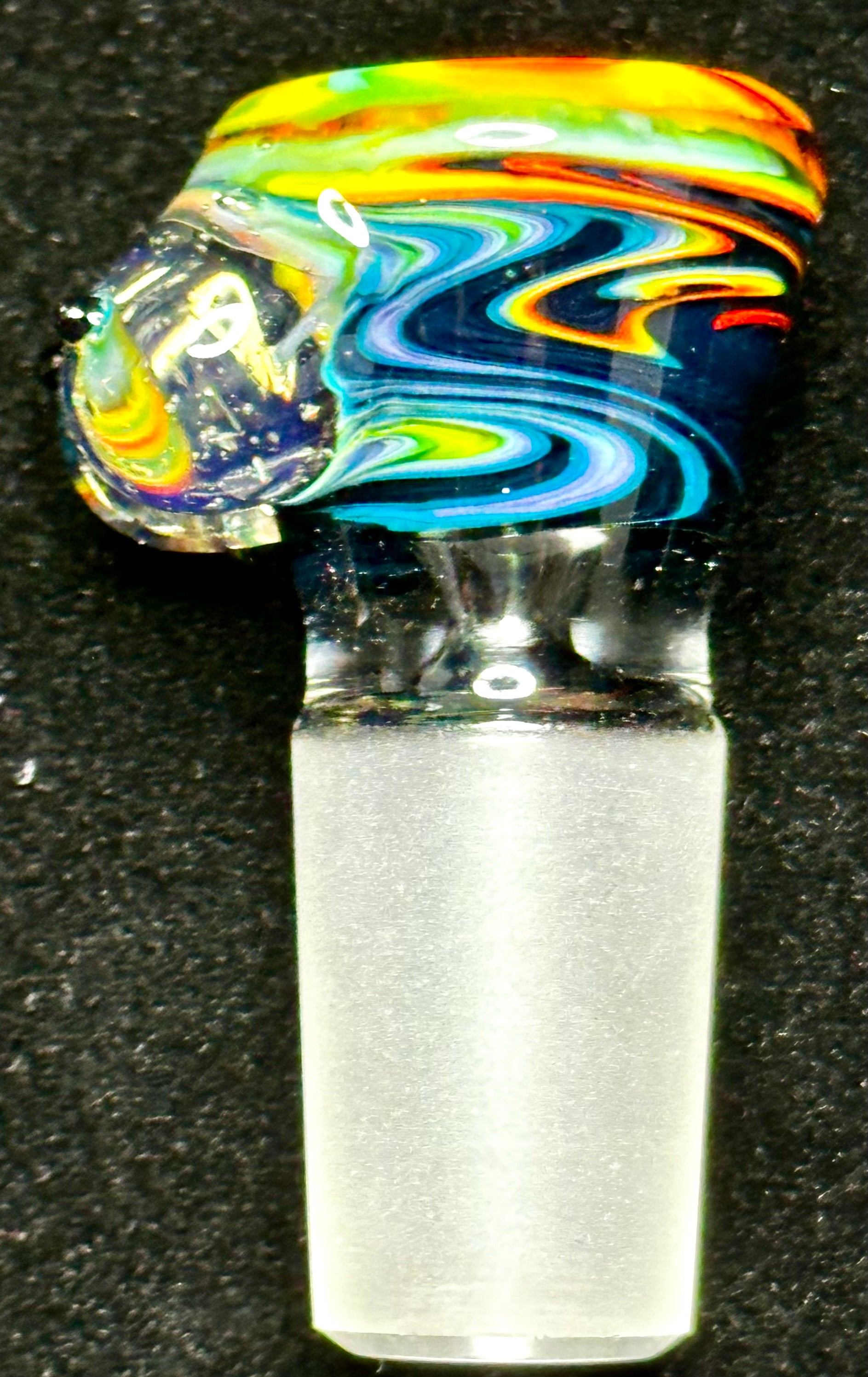 Titz Glass 18mm UV Linework Single Hole Slide