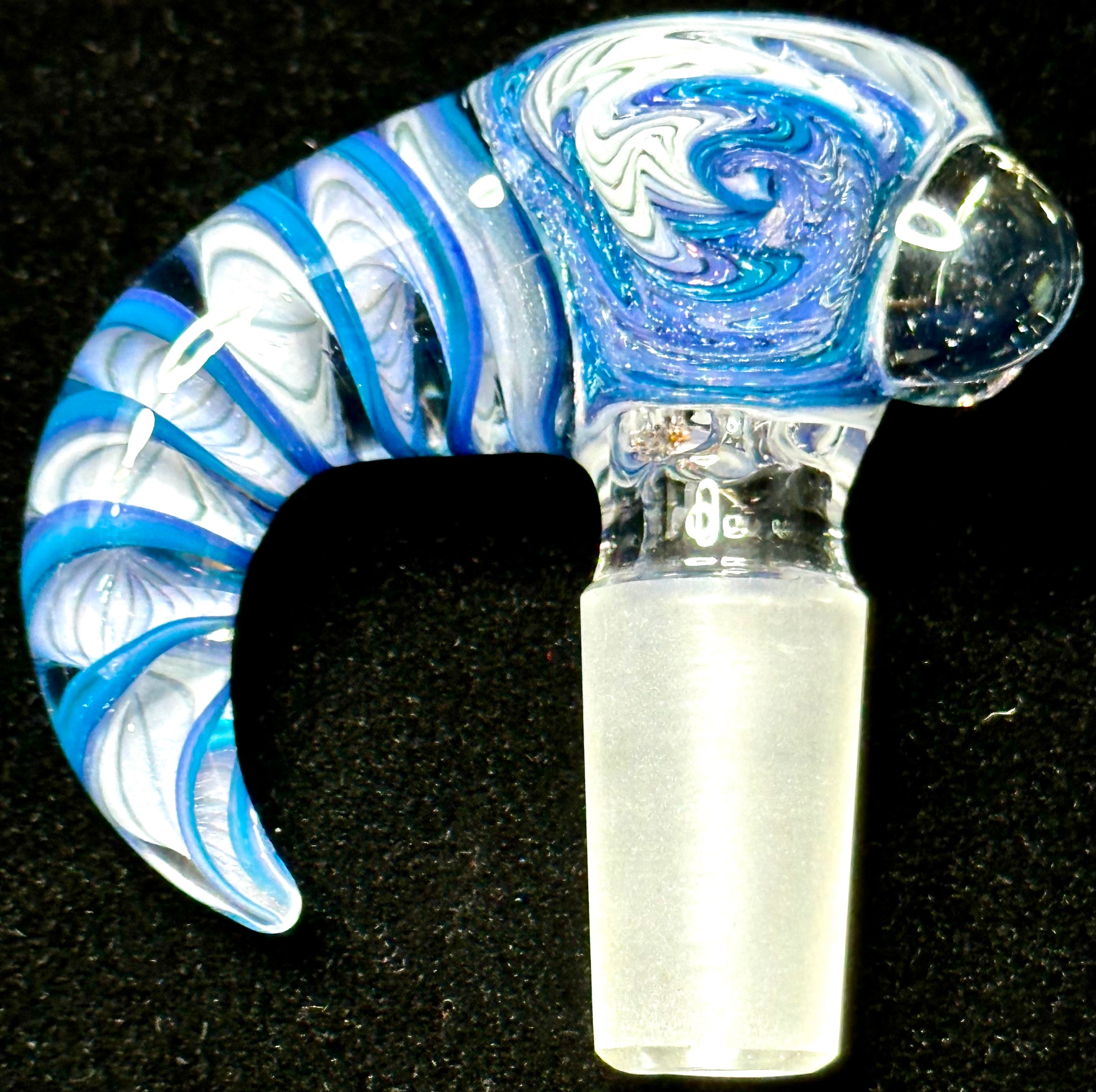 Titz Glass 14mm UV Horned Linework Multi-hole Slide