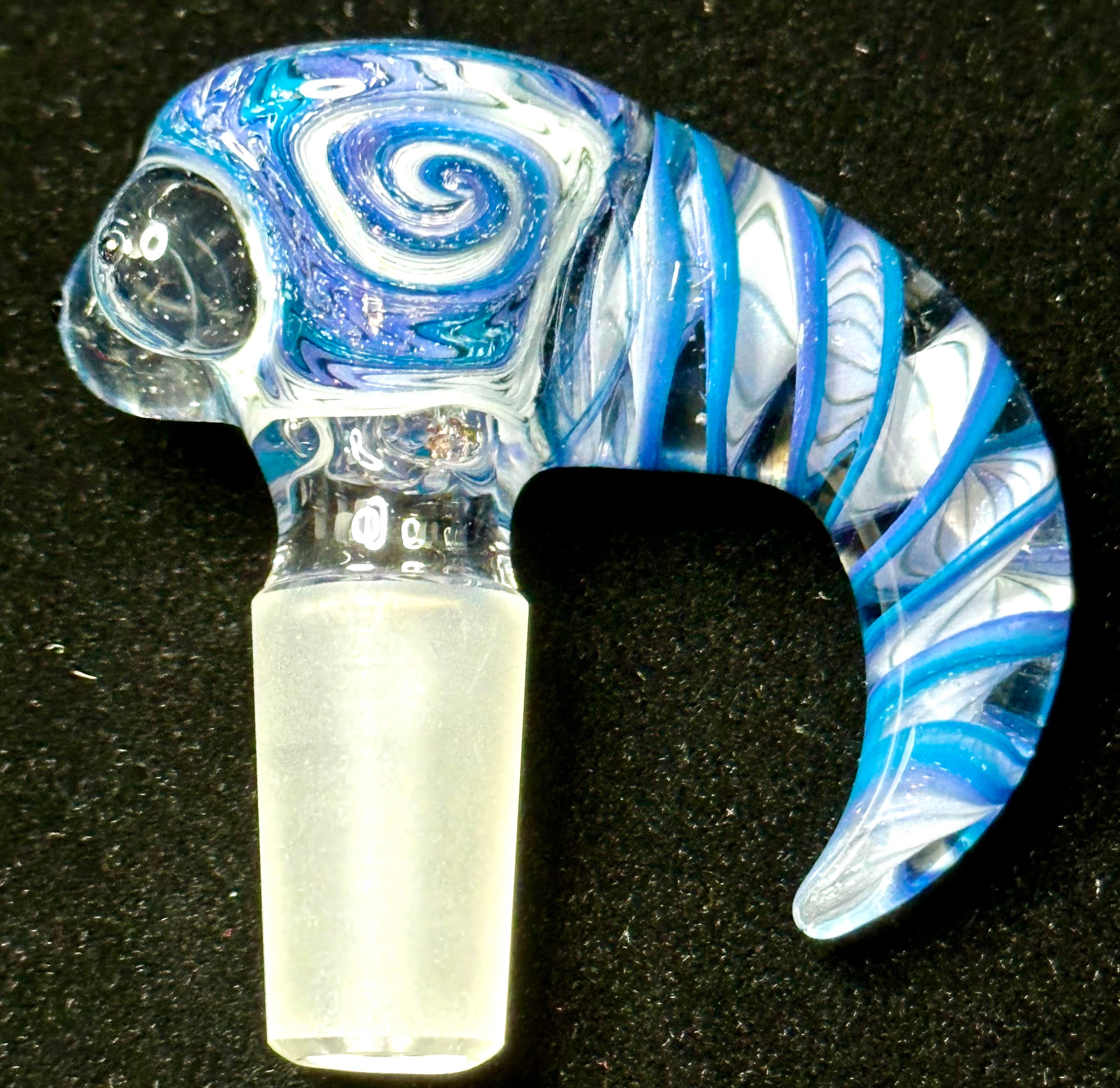 Titz Glass 14mm UV Horned Linework Multi-hole Slide