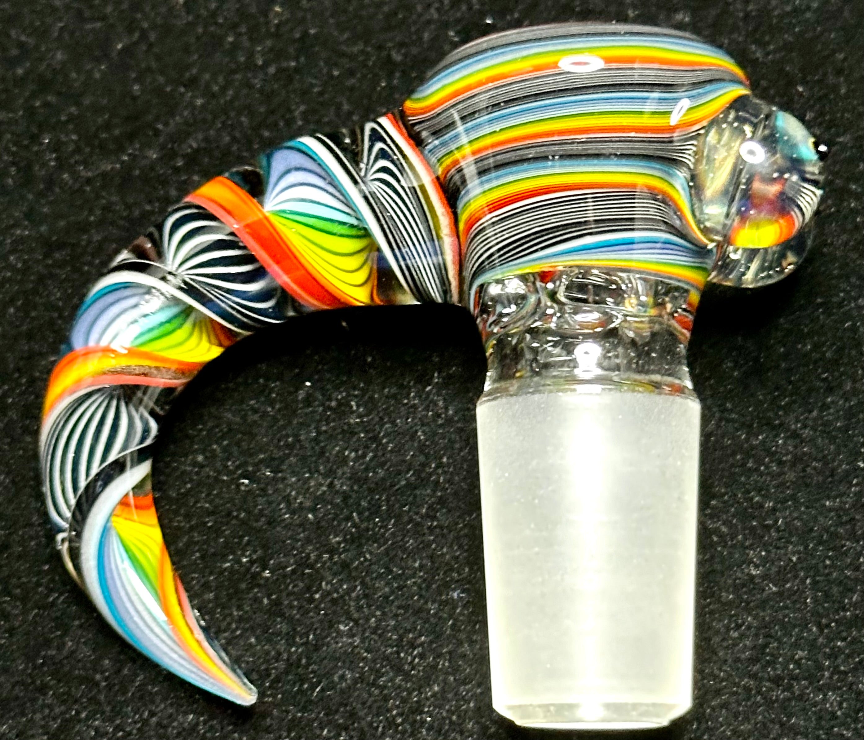 Titz Glass 18mm UV Horned Linework Multi-Hole Slide