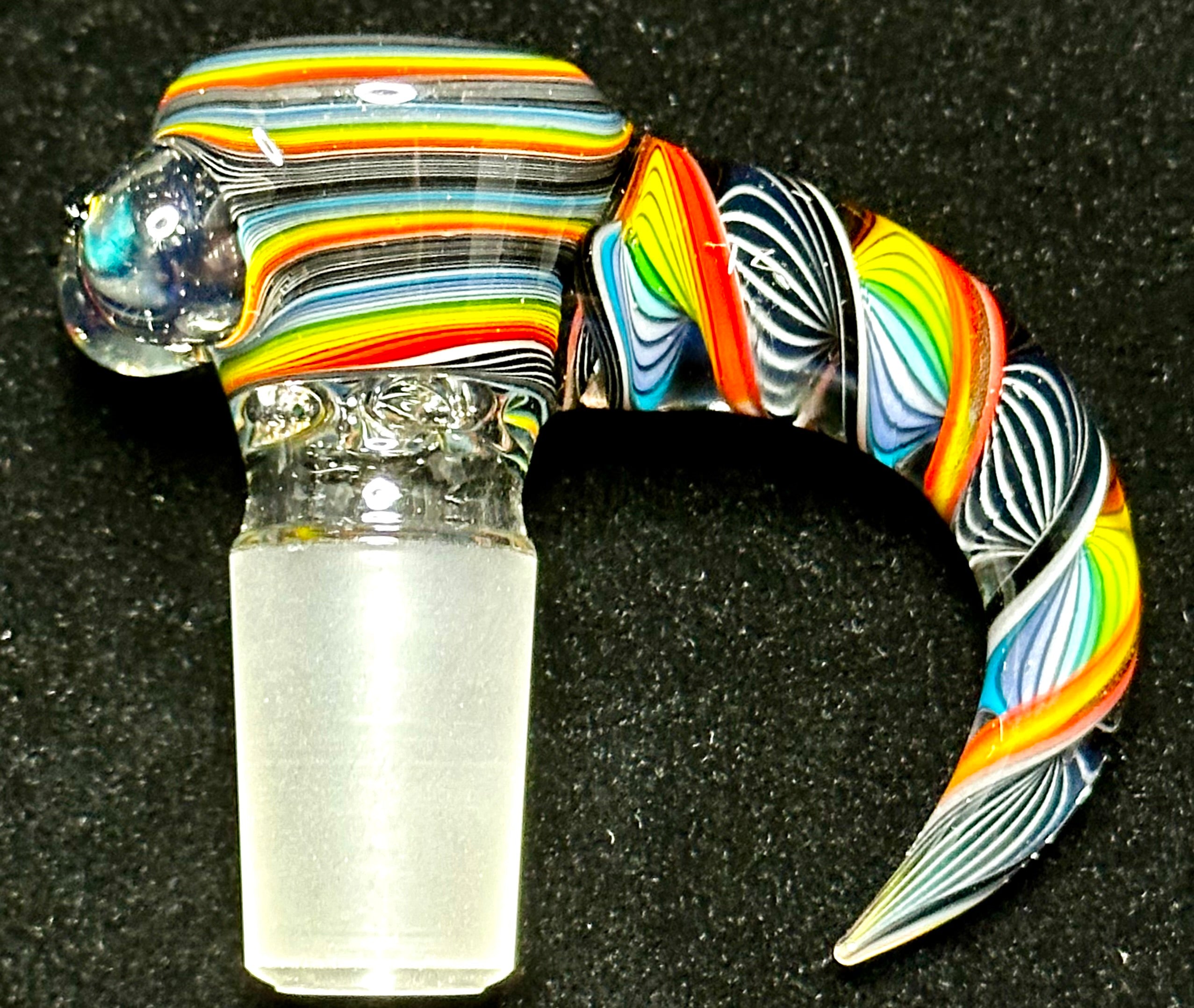 Titz Glass 18mm UV Horned Linework Multi-Hole Slide