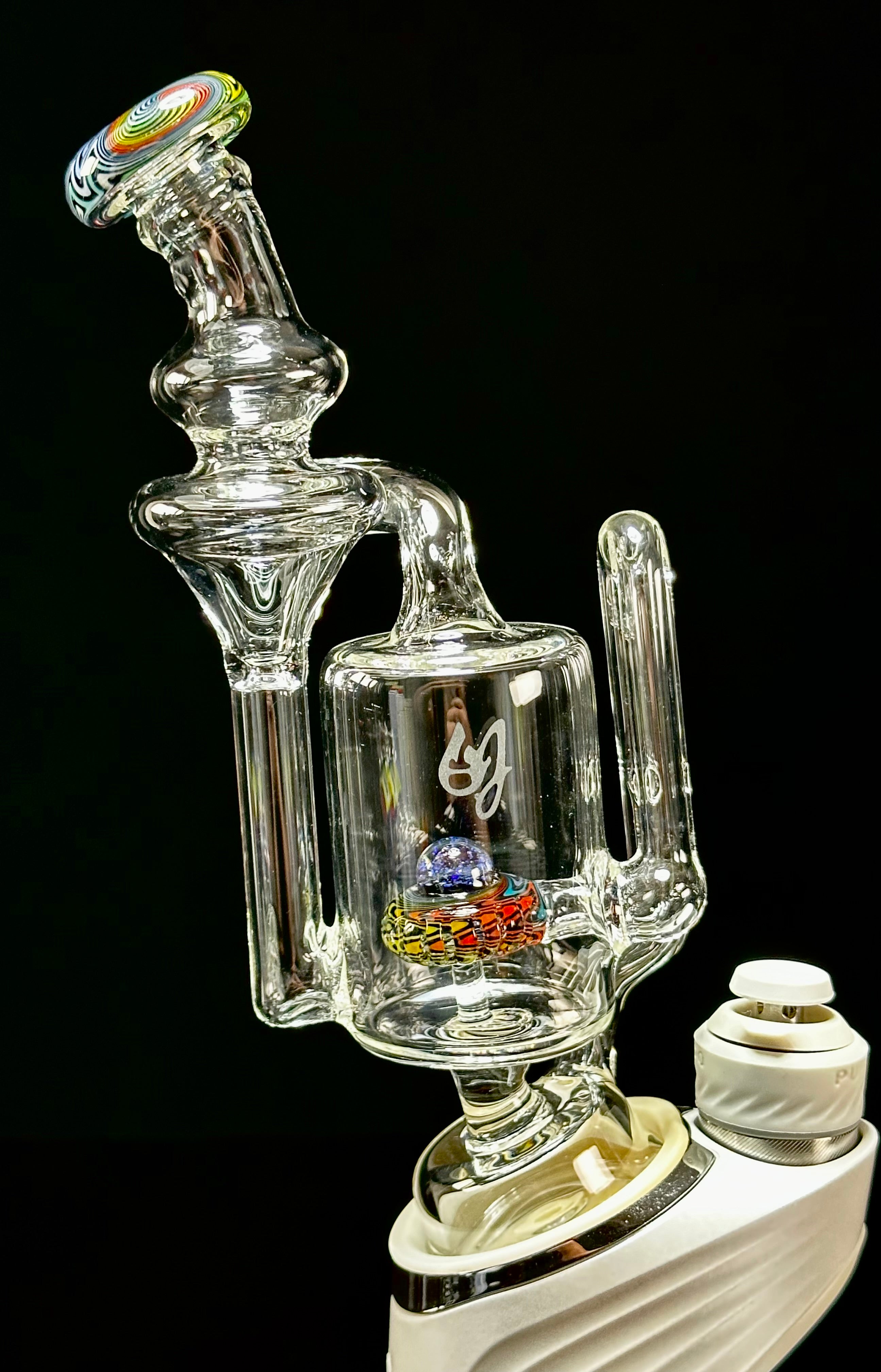 OJ Flame Puffco Peak Wigwag Recycler Top