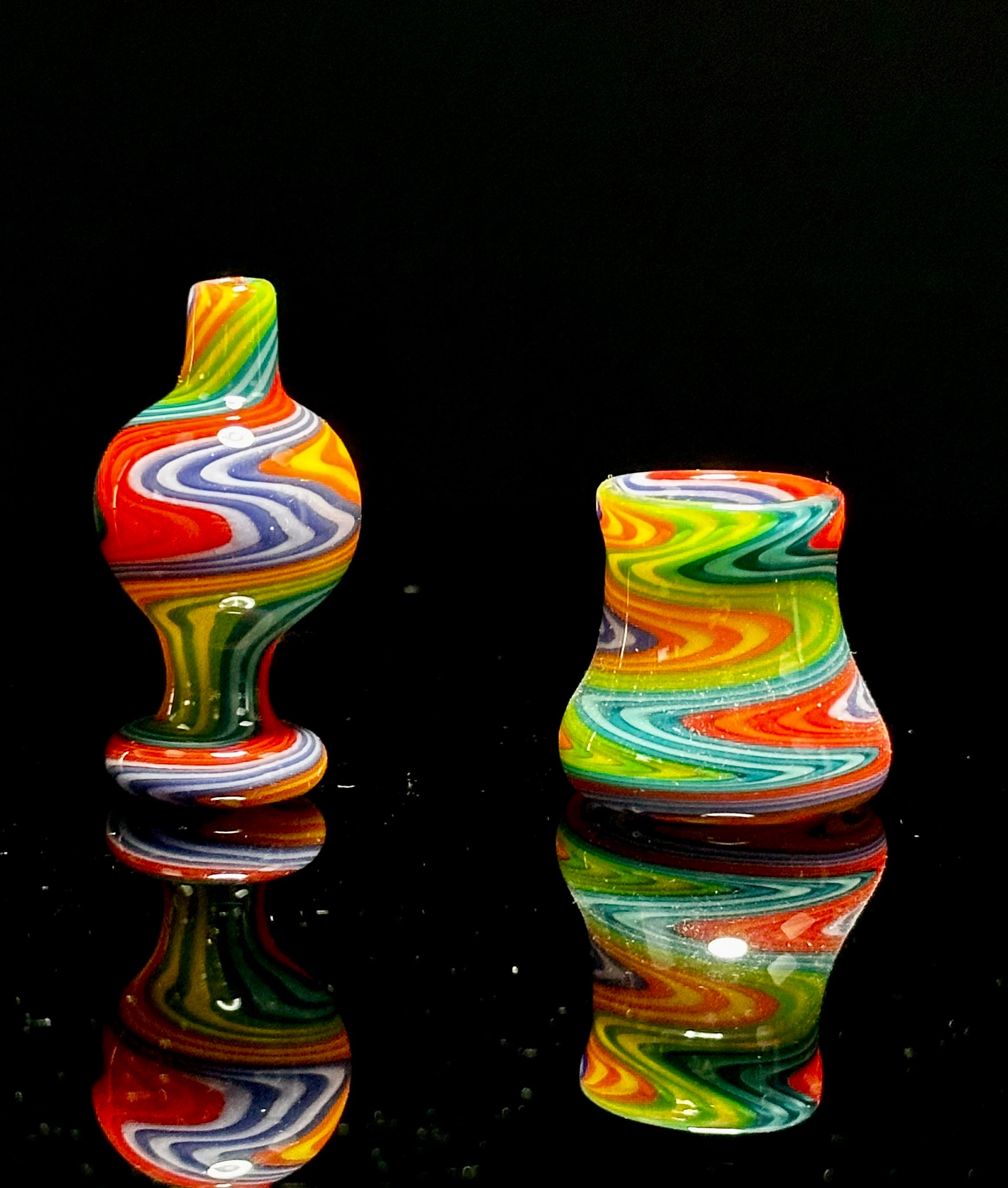 DZ Glass Wigwag Bubble Cap & Stand