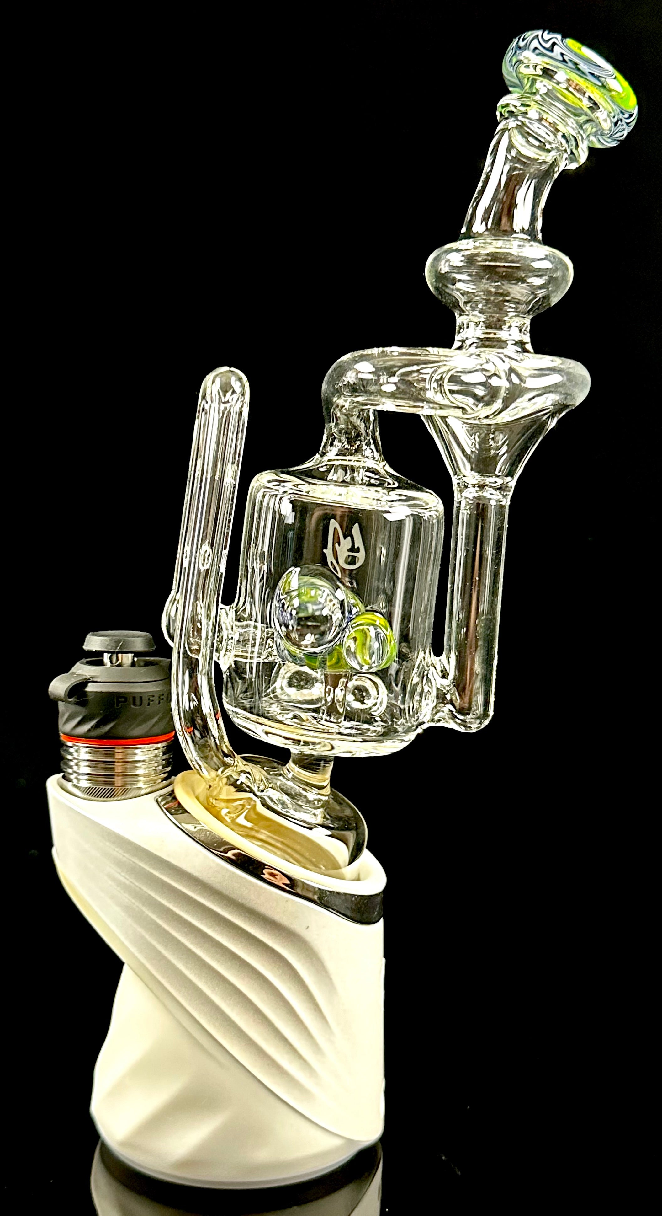 OJ Flame Puffco Peak Wigwag Recycler Top