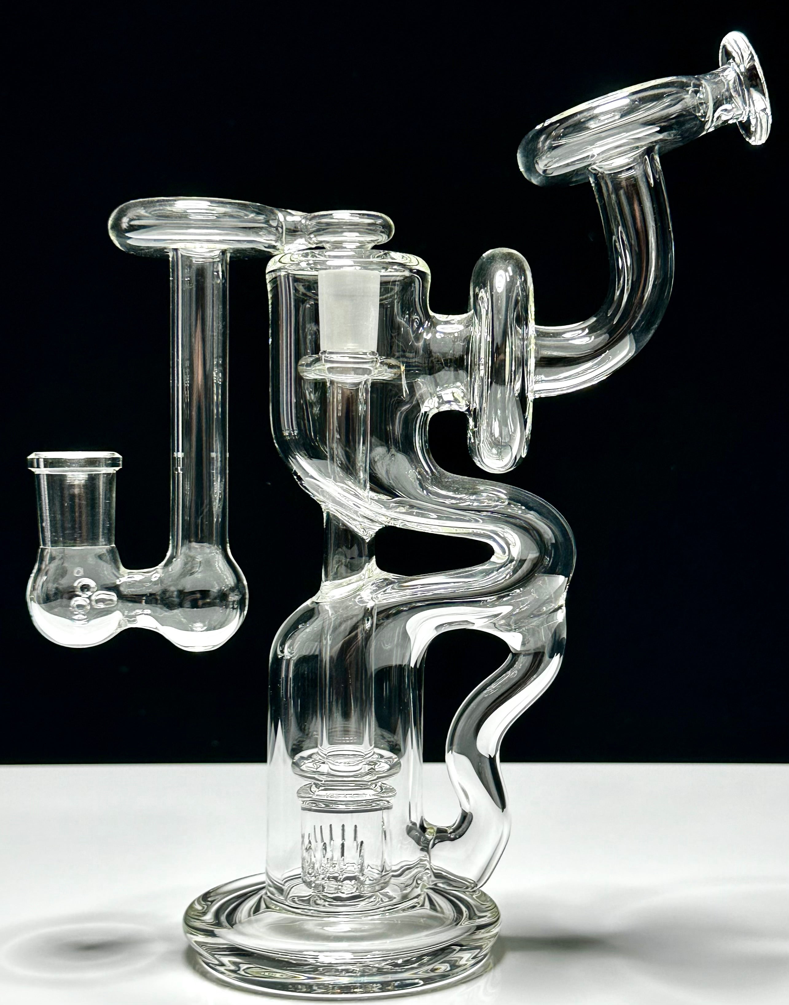 Rye Deyer Clear Bendy Bubbler & 14/18 Drop down attachment