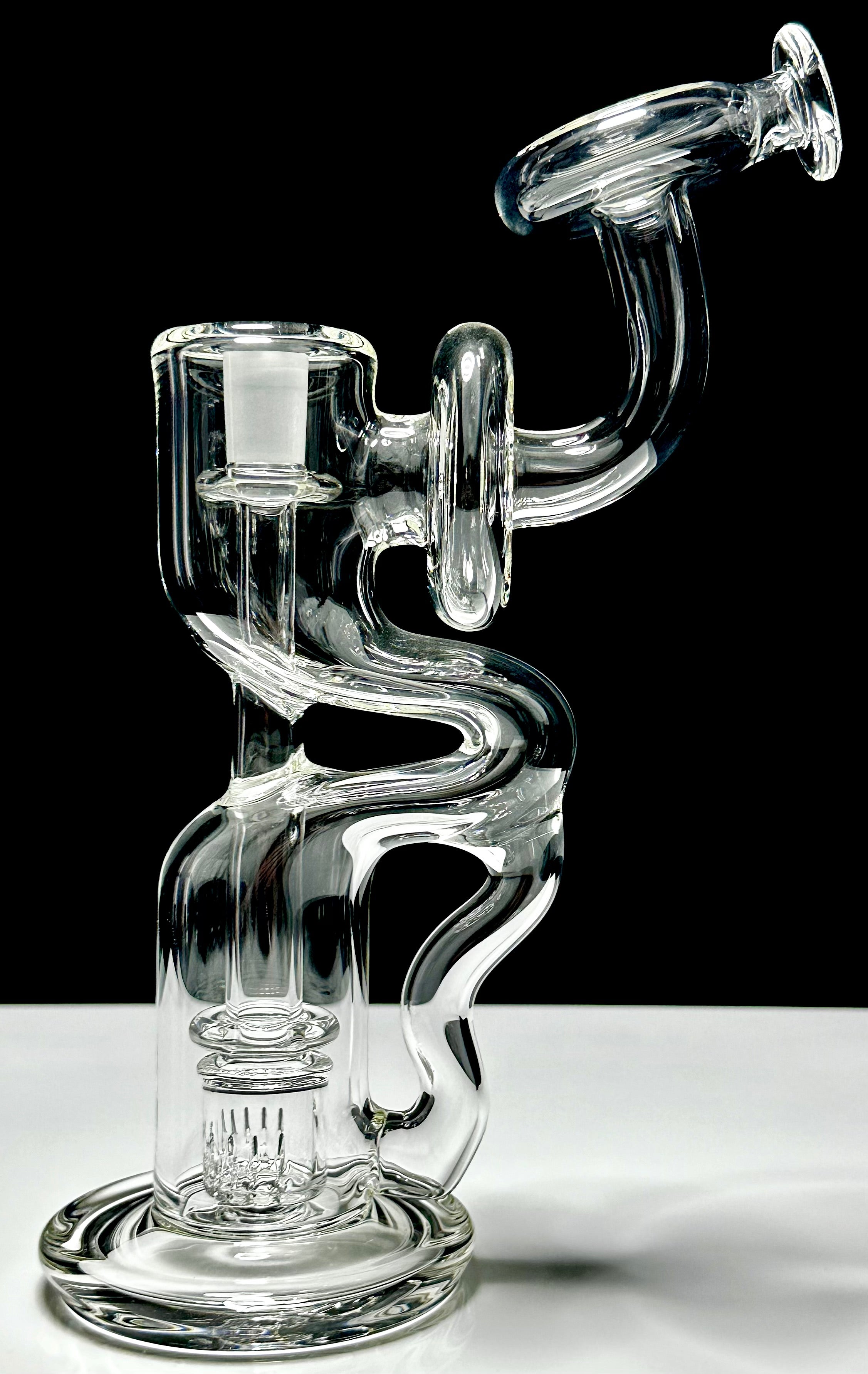 Rye Deyer Clear Bendy Bubbler & 14/18 Drop down attachment