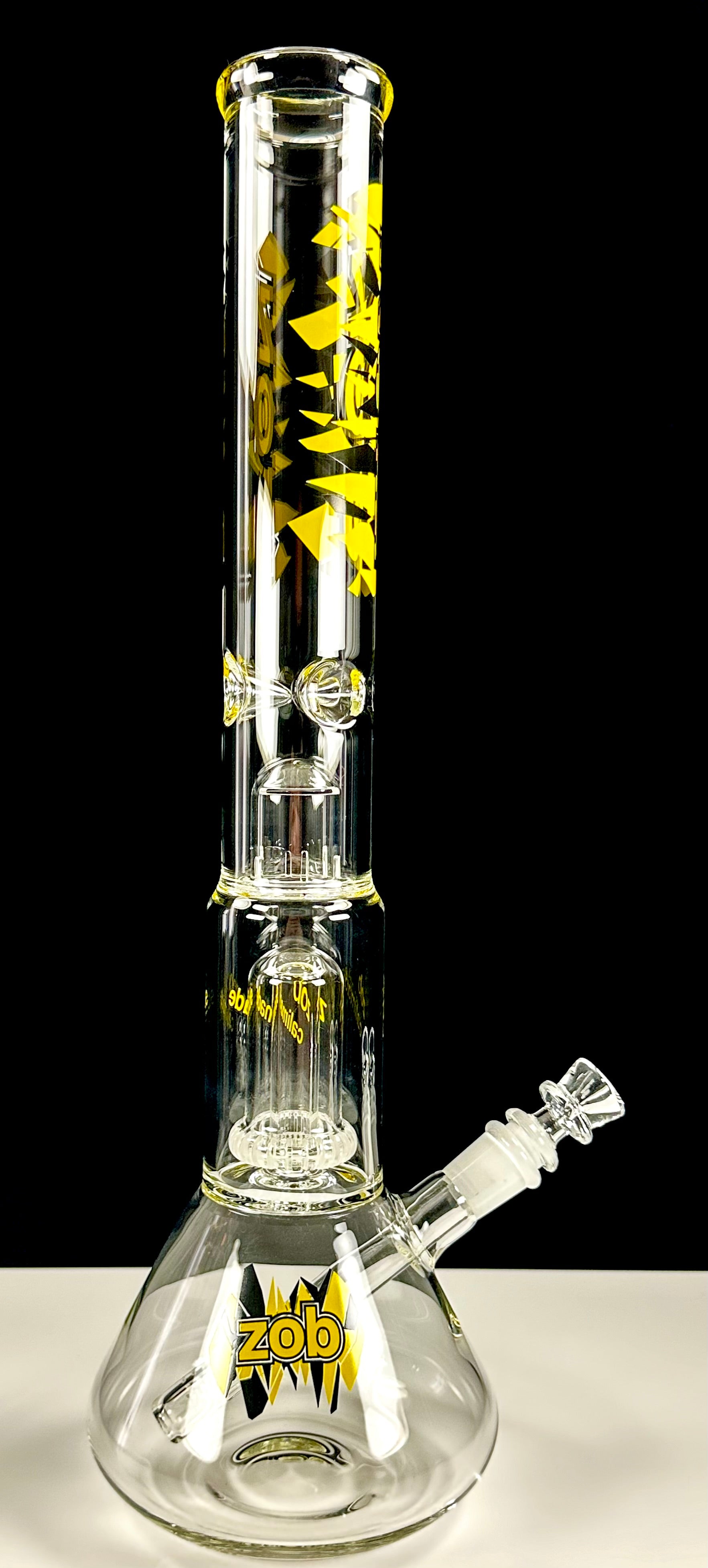 Zob 18 inch Beaker with UFO Percolator Yellow & Black Label