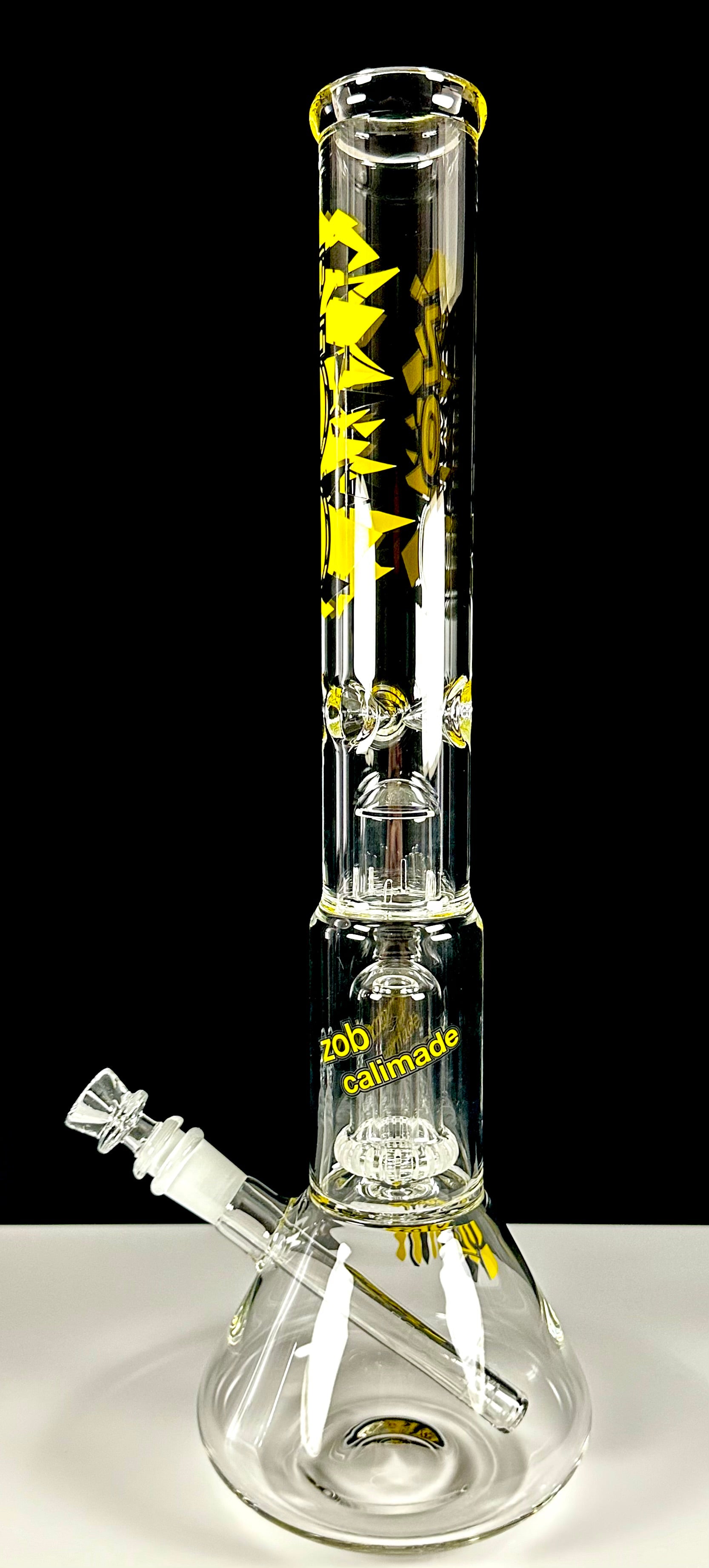 Zob 18 inch Beaker with UFO Percolator Yellow & Black Label