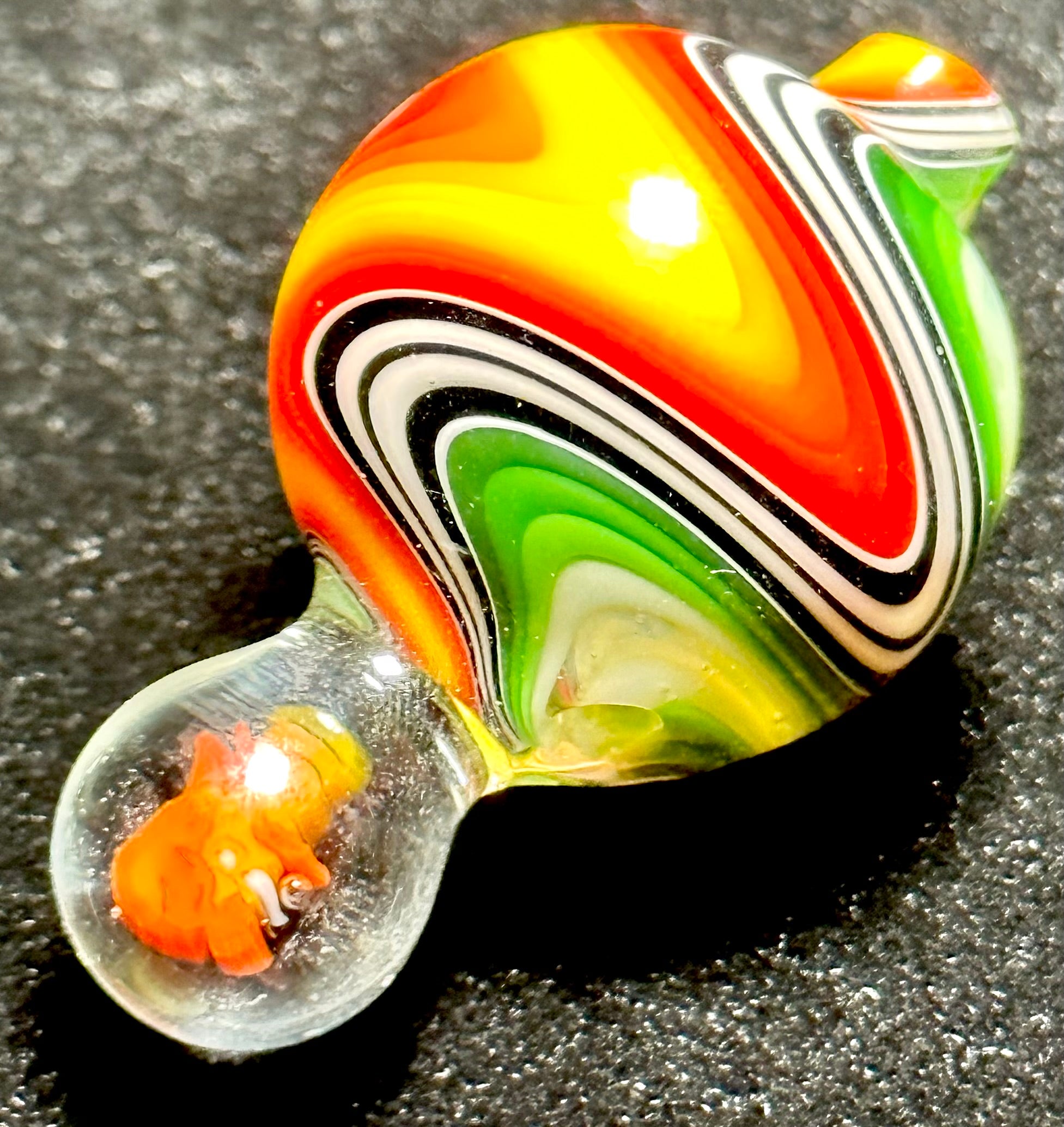 Ben Birney Linetube Wig Wag Carb Cap with Millie - Rasta, Black & White Stripe