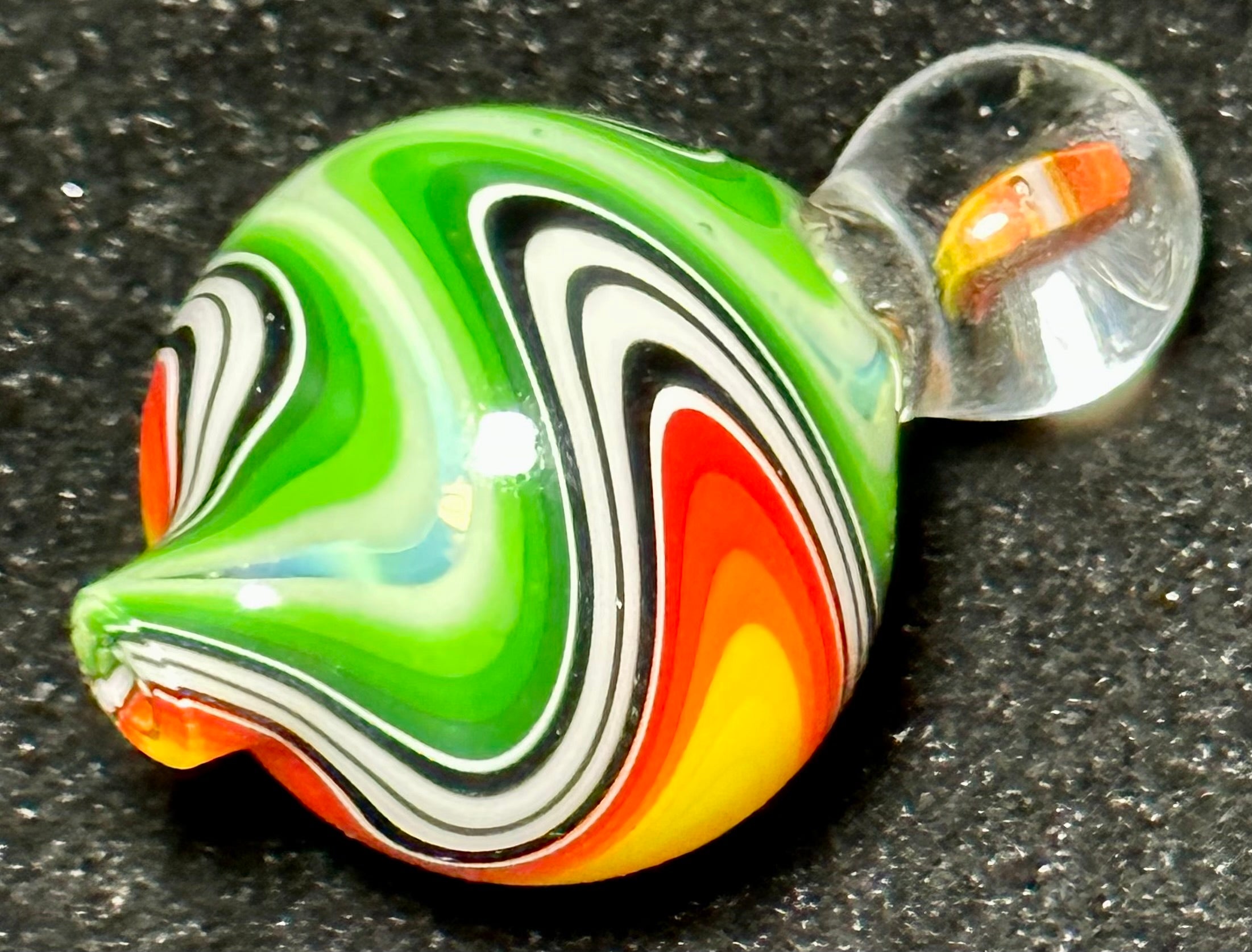 Ben Birney Linetube Wig Wag Carb Cap with Millie - Rasta, Black & White Stripe