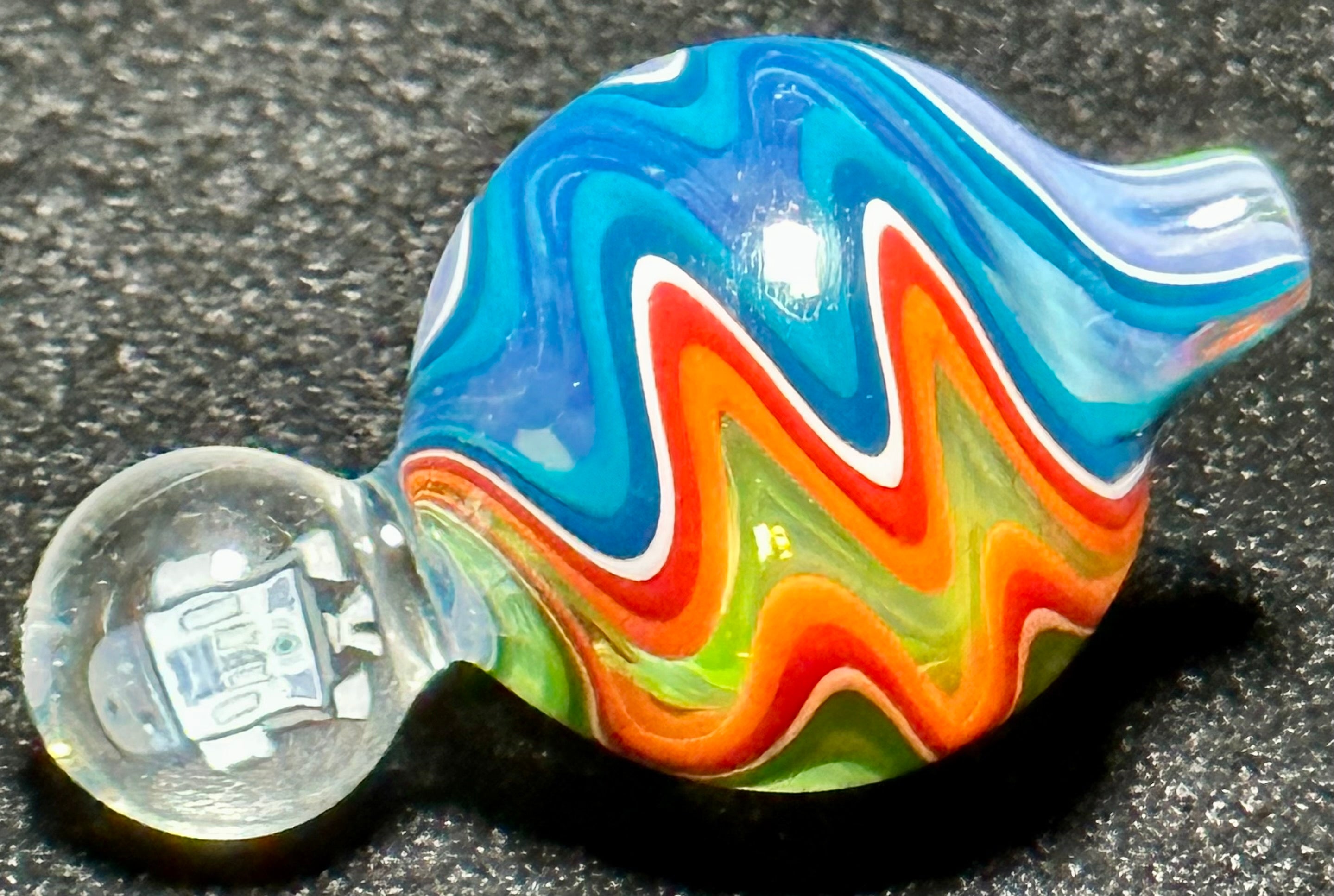 Future Glass Art Linework Wig Wag Carb Cap with R2-D2 Millie