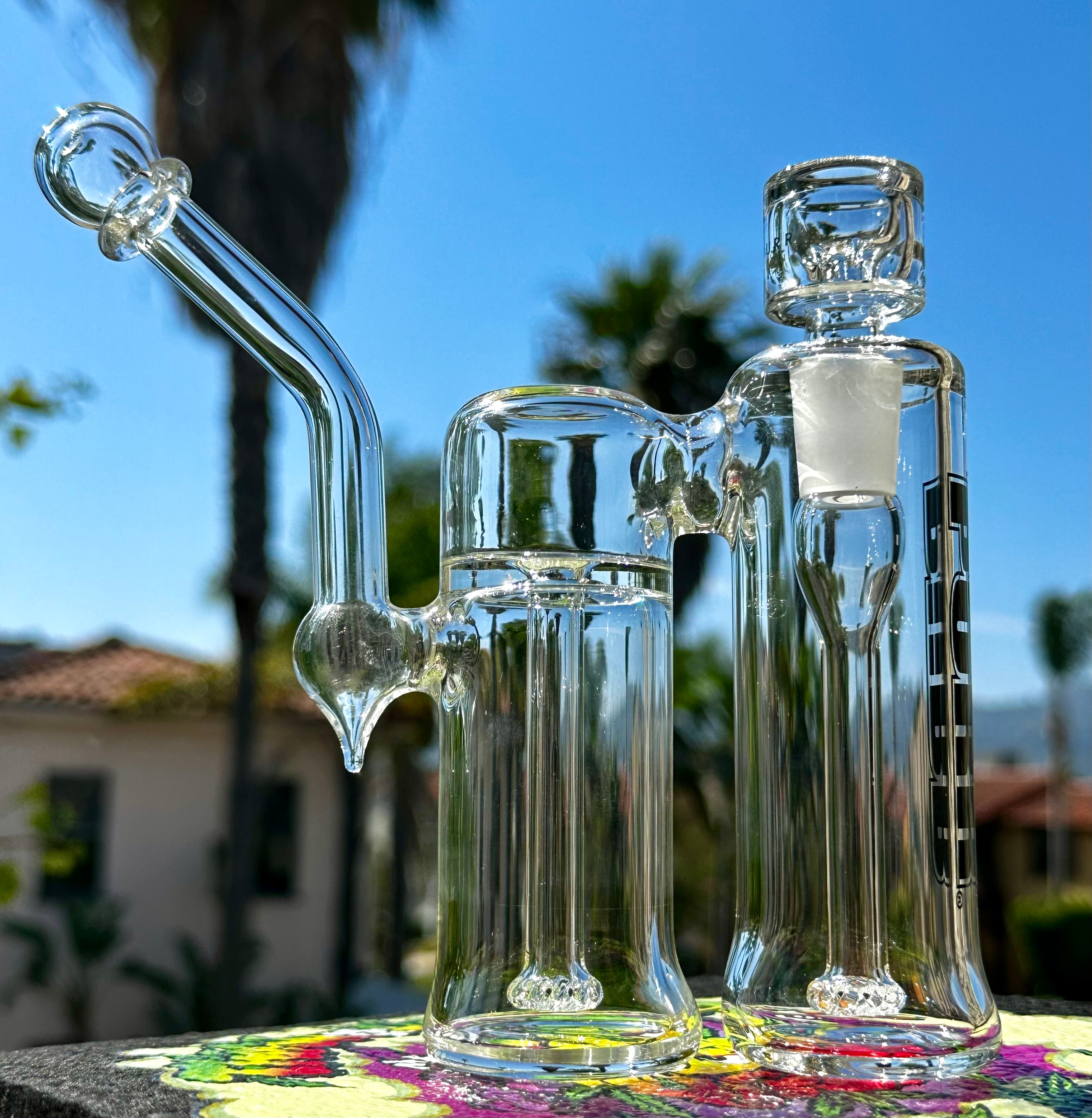 Purr Glass 14mm Double Chamber Bubbler