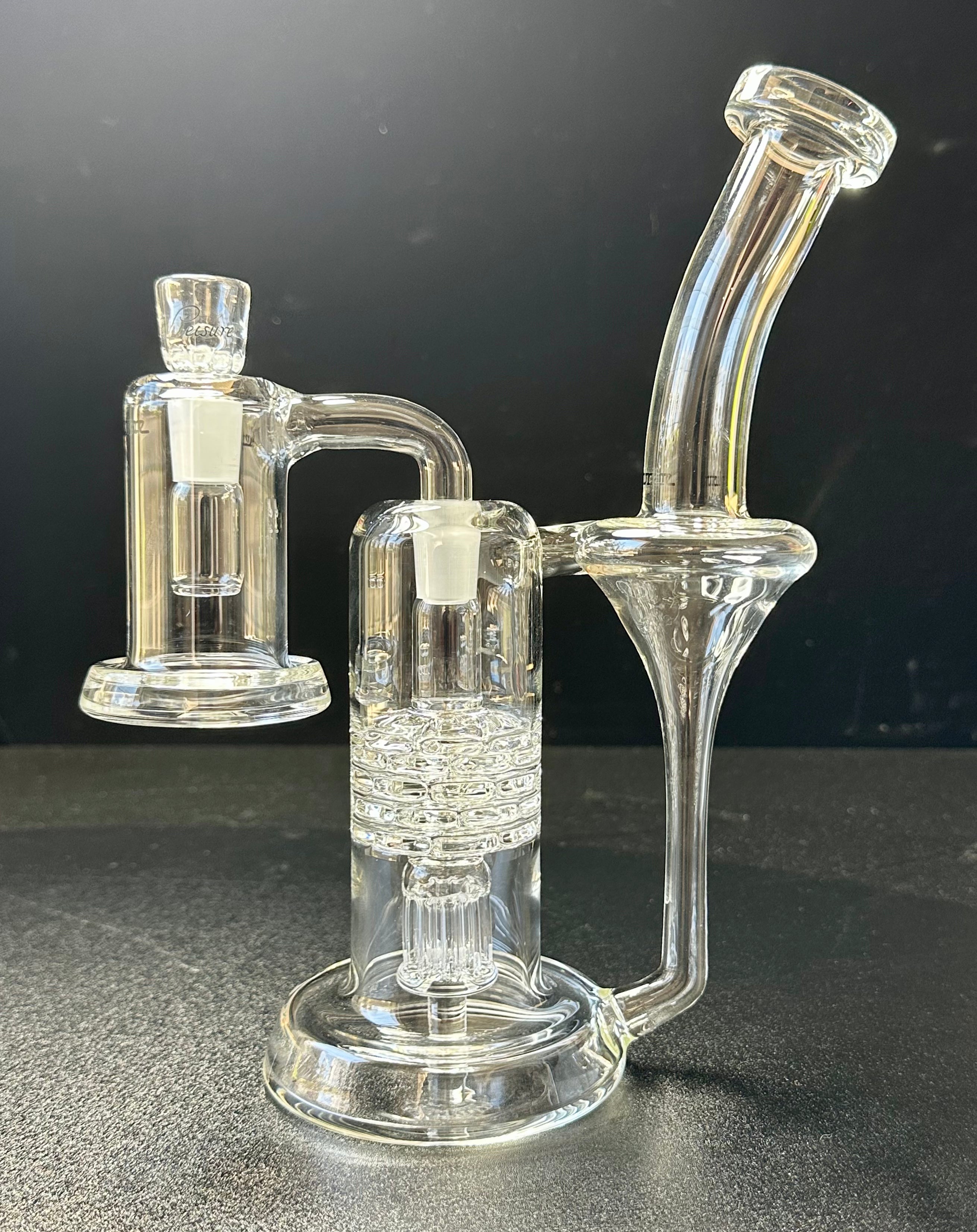 Leisure Glass Brickstack Recycler 14mm w/ dry catcher & Slide