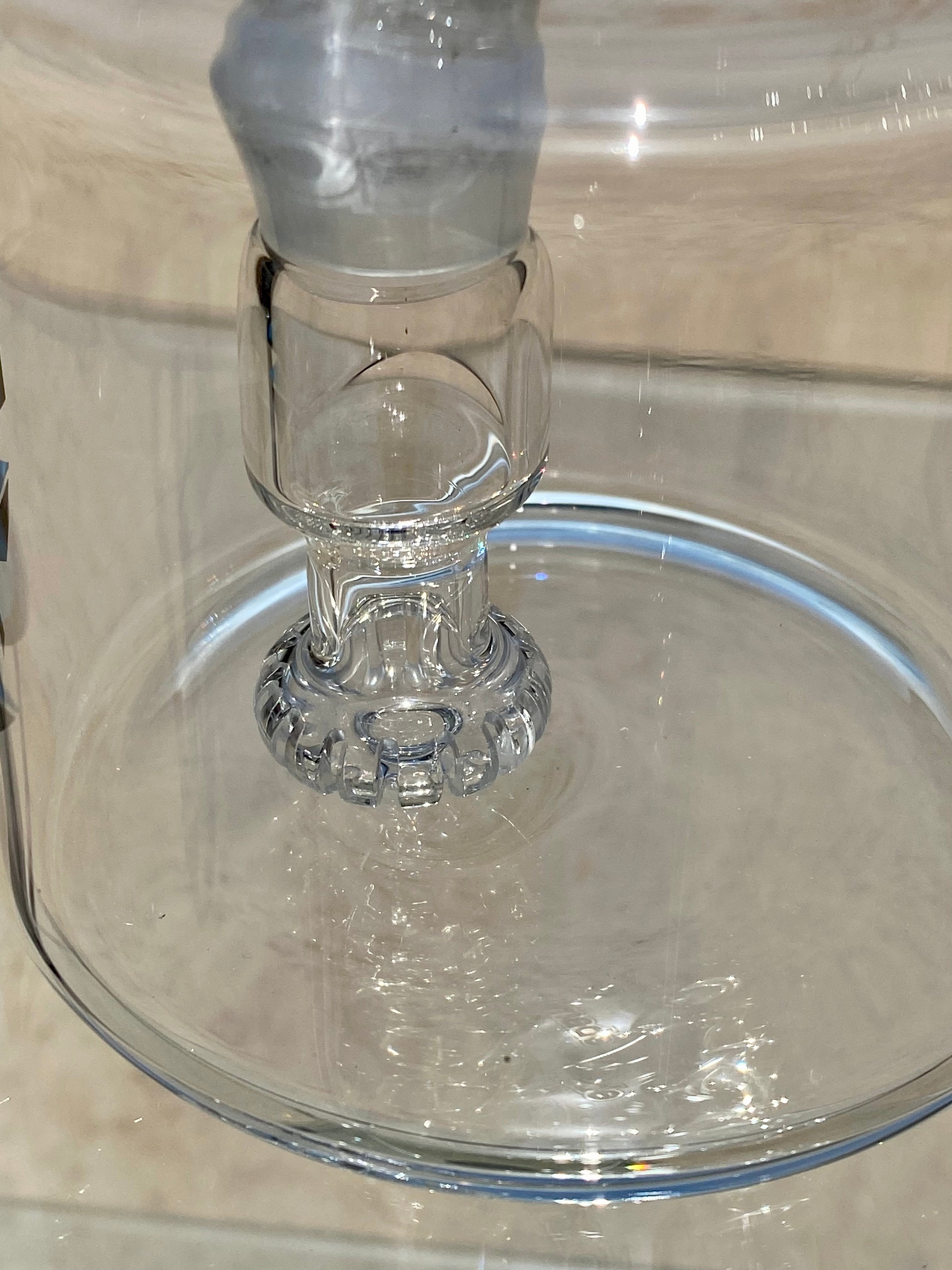 Zob Fat Boy Bubbler with Fixed Flat Disc Percolator 9.5" Blue & Black Label