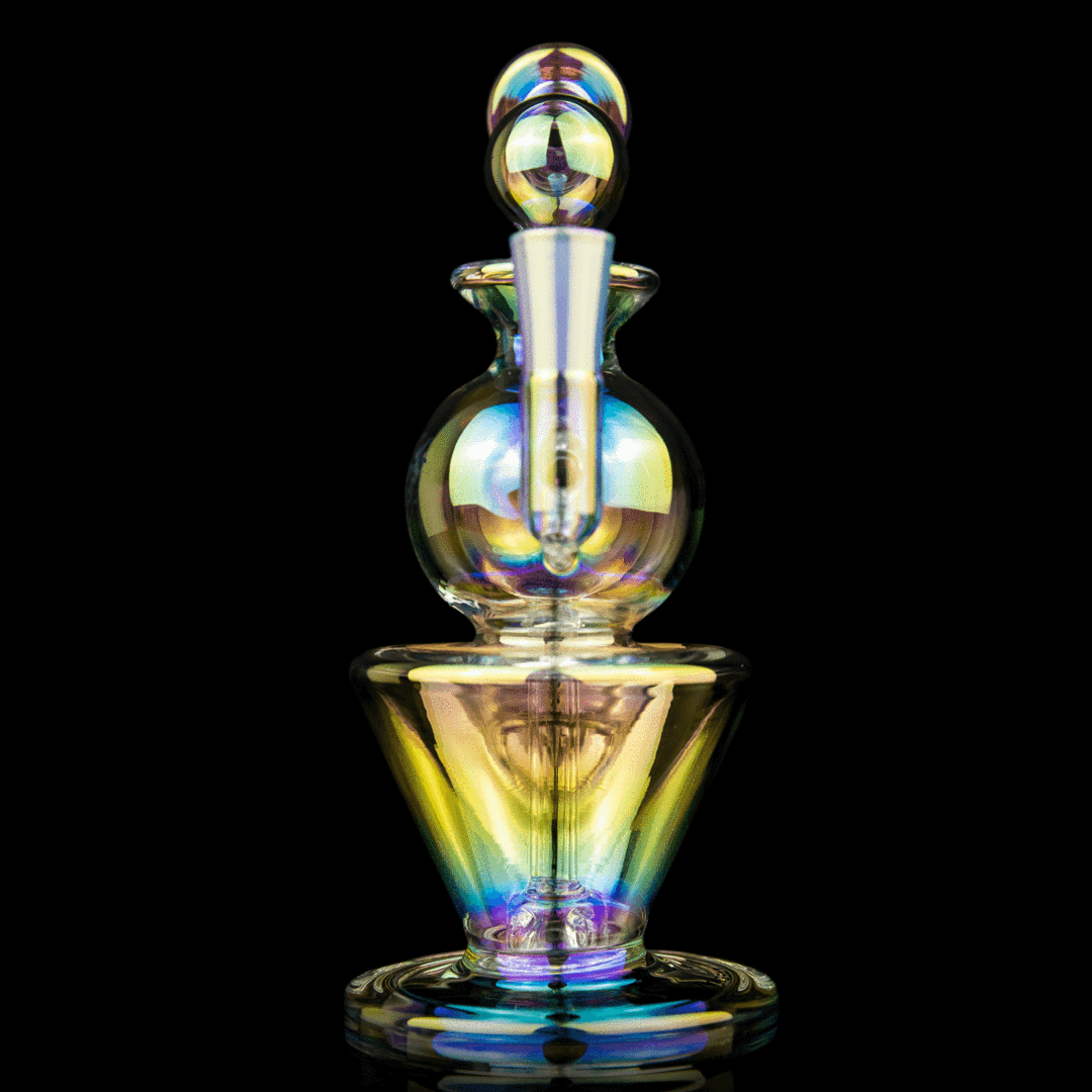 MJ Arsenal Gemini Mini Dab Rig (Orbital Series) LE (Iriedescent) - TheSmokeyMcPotz Collection 