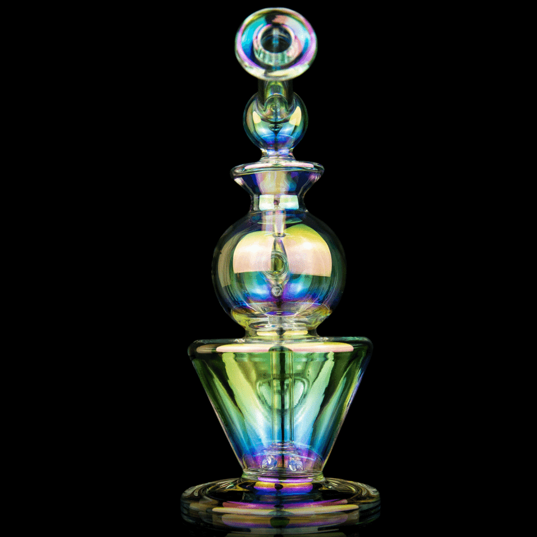 MJ Arsenal Gemini Mini Dab Rig (Orbital Series) LE (Iriedescent) - TheSmokeyMcPotz Collection 