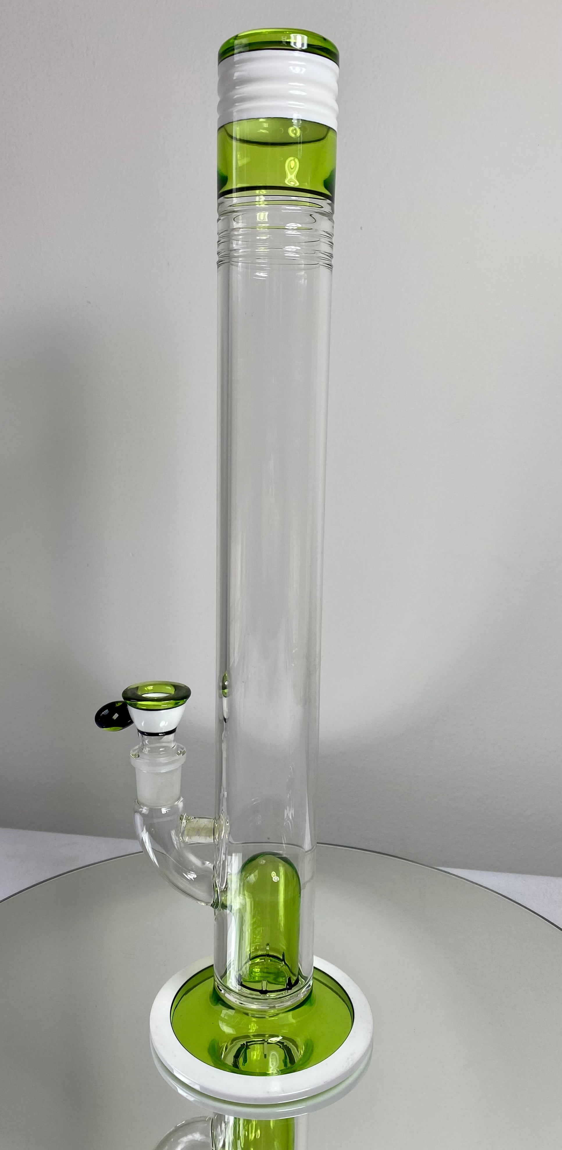 Karl Termini - Worked Straight Tube - White & Transparent Green