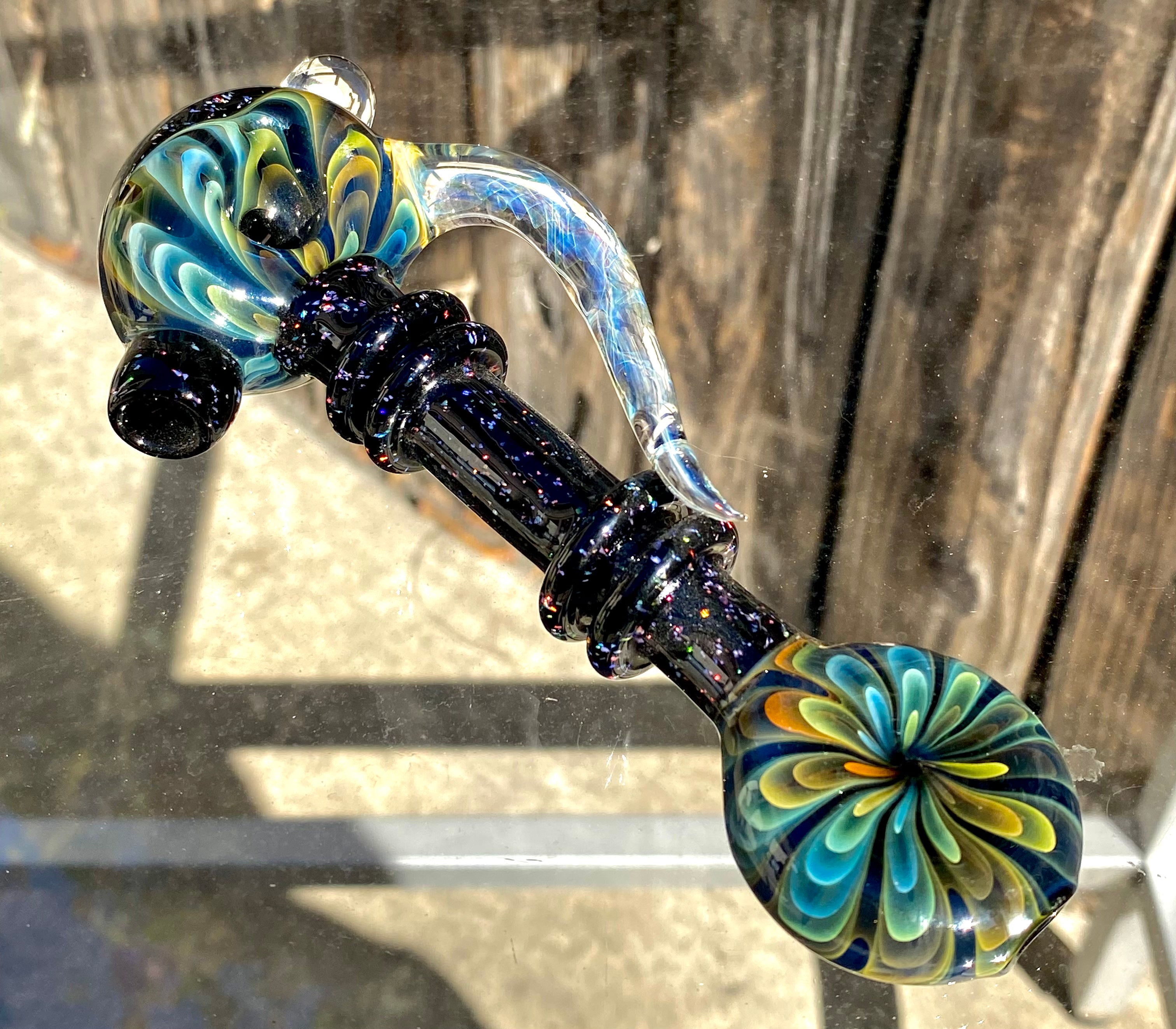 Jakers Glass Fully Worked Dicro & Fumed Spoon